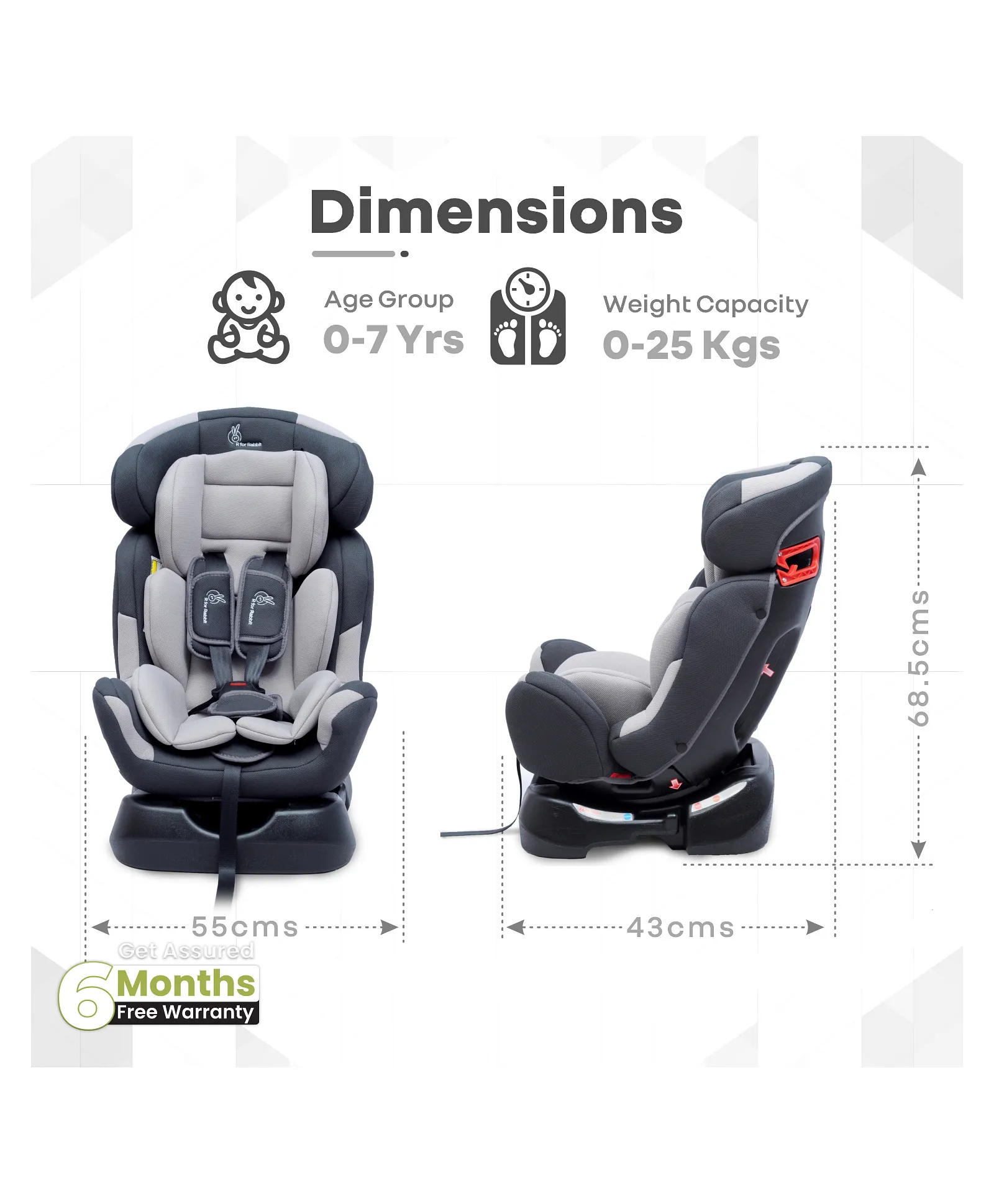 R for Rabbit Jack N Jill Grand Convertible Baby Car Seat Grey Online in India Buy at Best Price from FirstCry 1787739