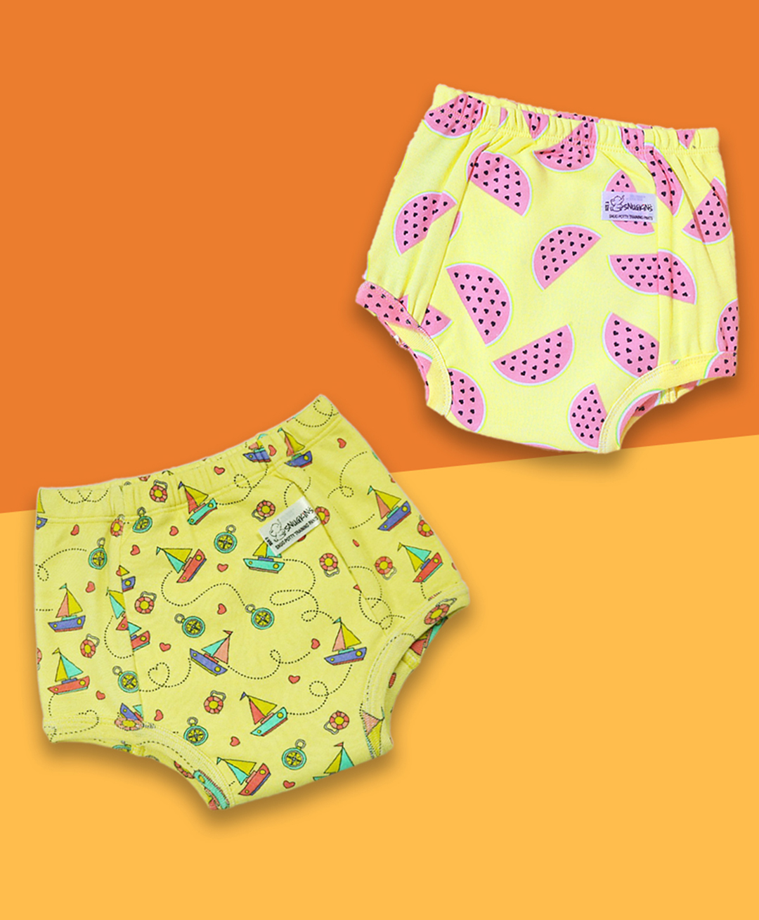 Snugkins - Snug Potty Training Pull-up Pants for Babies Reusable Potty Training Underwear   (Size 1, Fits 1 - 2 years) - Pack of 2-picture-1
