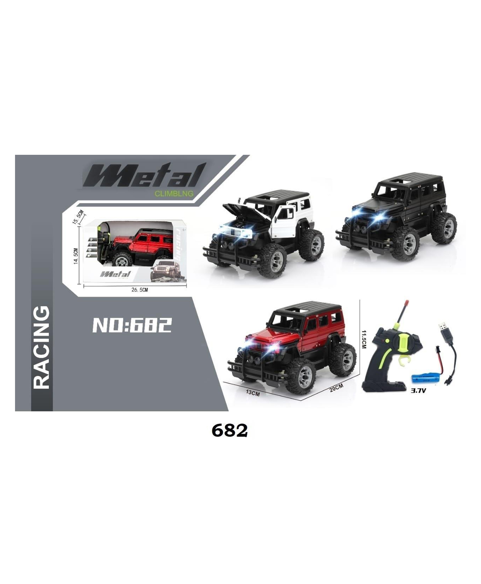 Sanjary Remote Control Metal Climbing Racing Jeep toy for Kids - Color & Design May Vary-picture-2