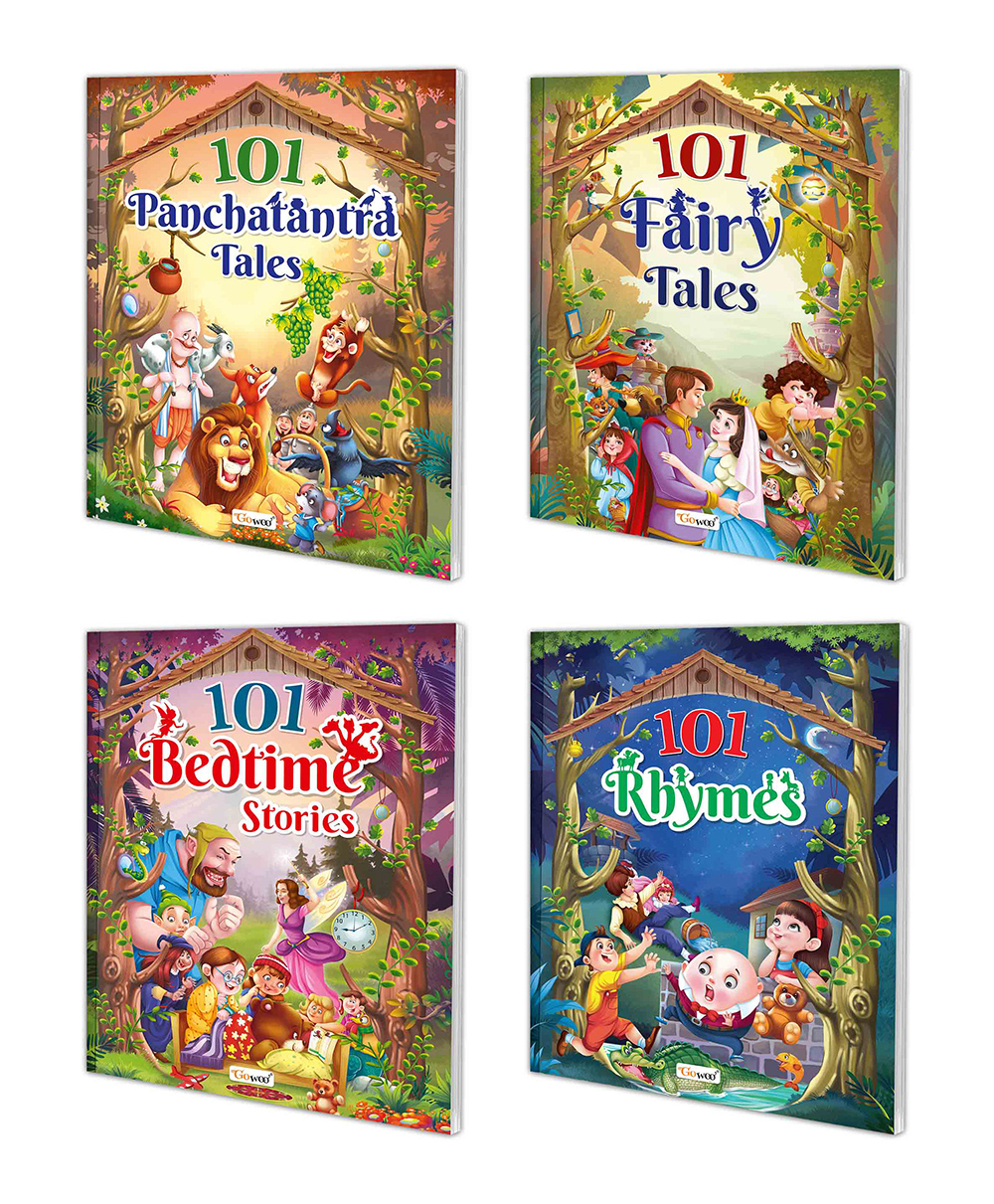 101 Panchatantra Tales, Fairy Tales, Bedtime Stories and Rhymes Book for kids (Paperback) : Children story book, Educational story book, Fairy tale story book | Pack of 4 story book for kids.-image-6
