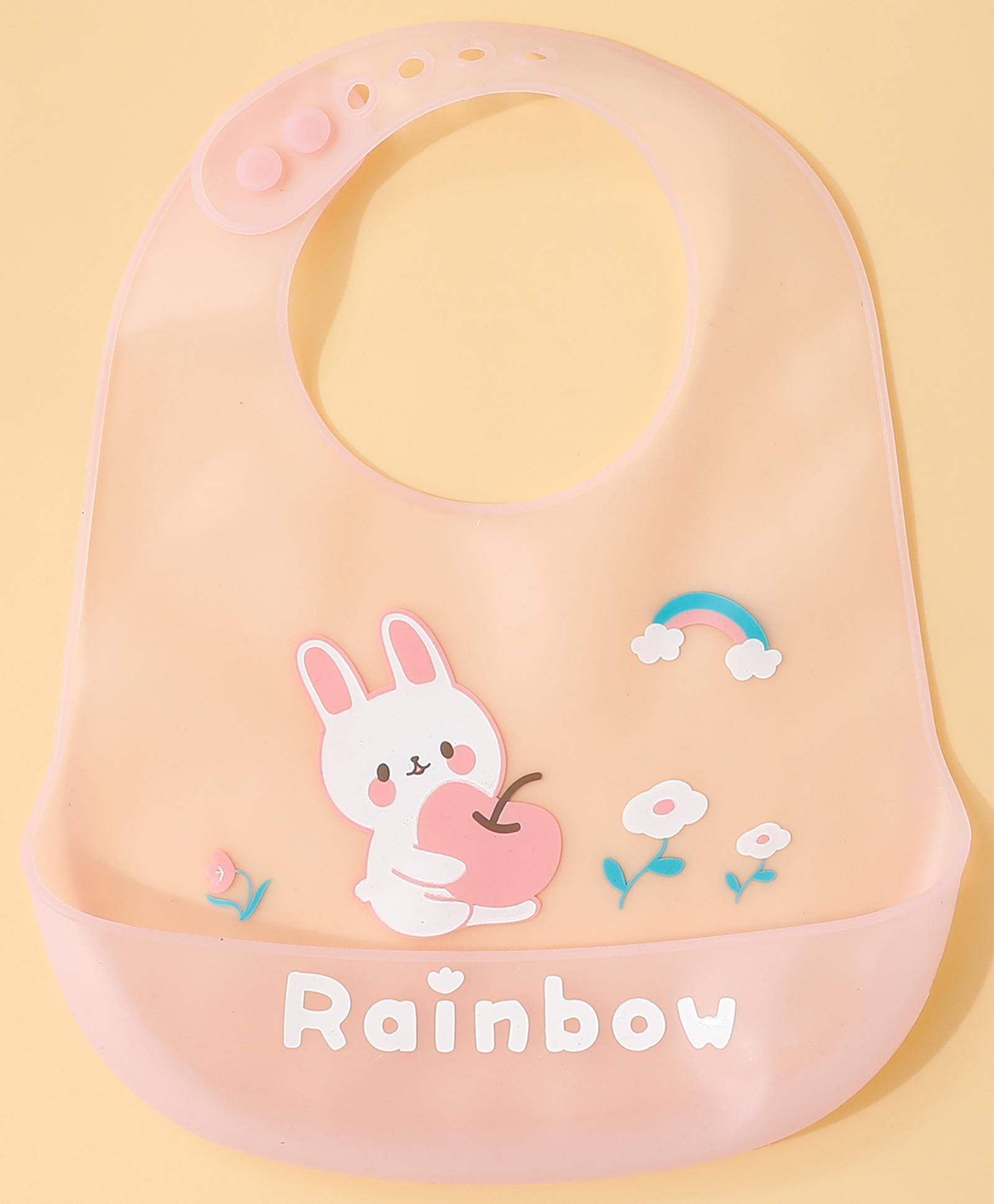 fab n funky Rabbit Print Crumb Catcher Bibs - Light Blue-picture-25