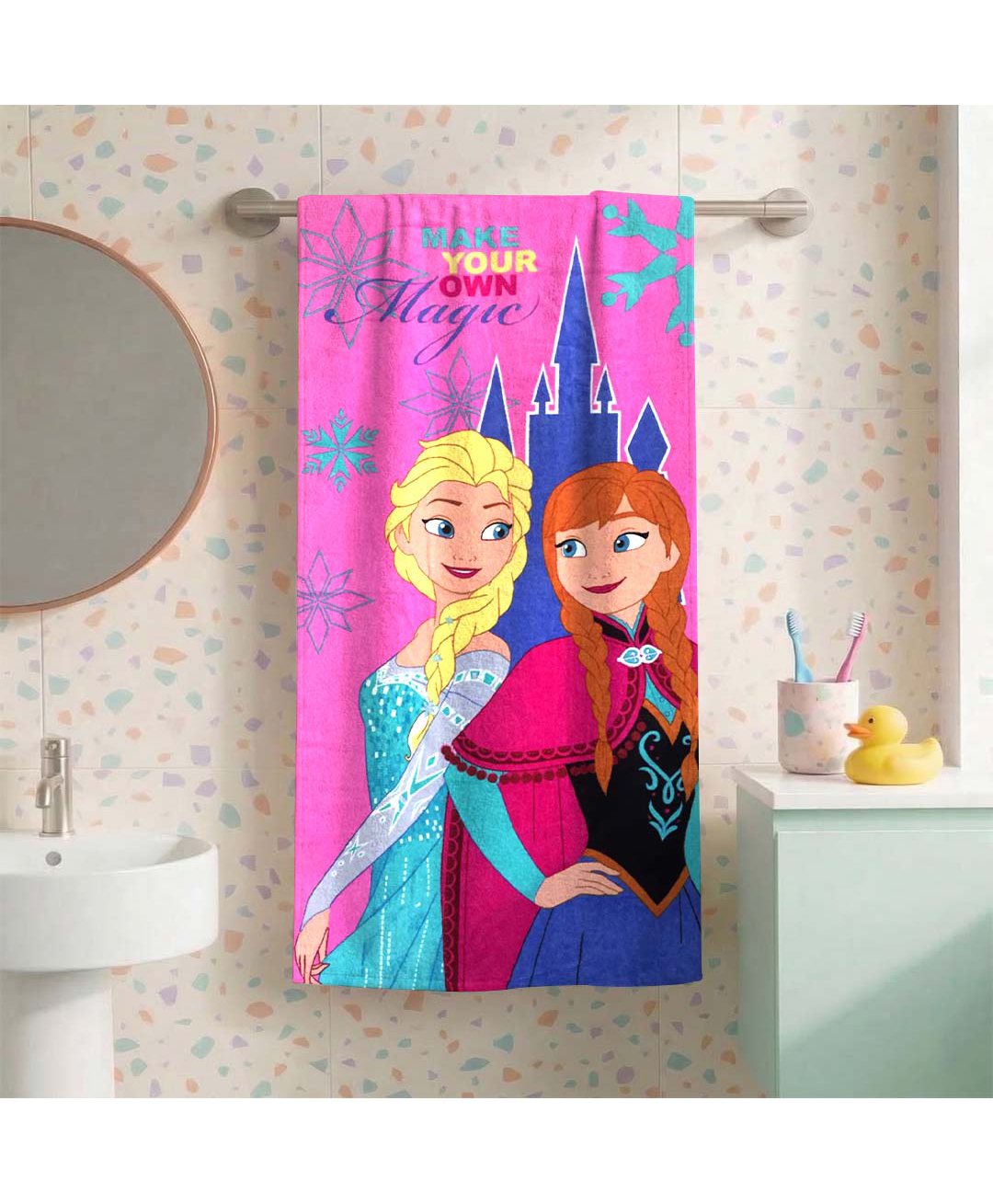 Disney Frozen Bath Towel - Pink-image-33