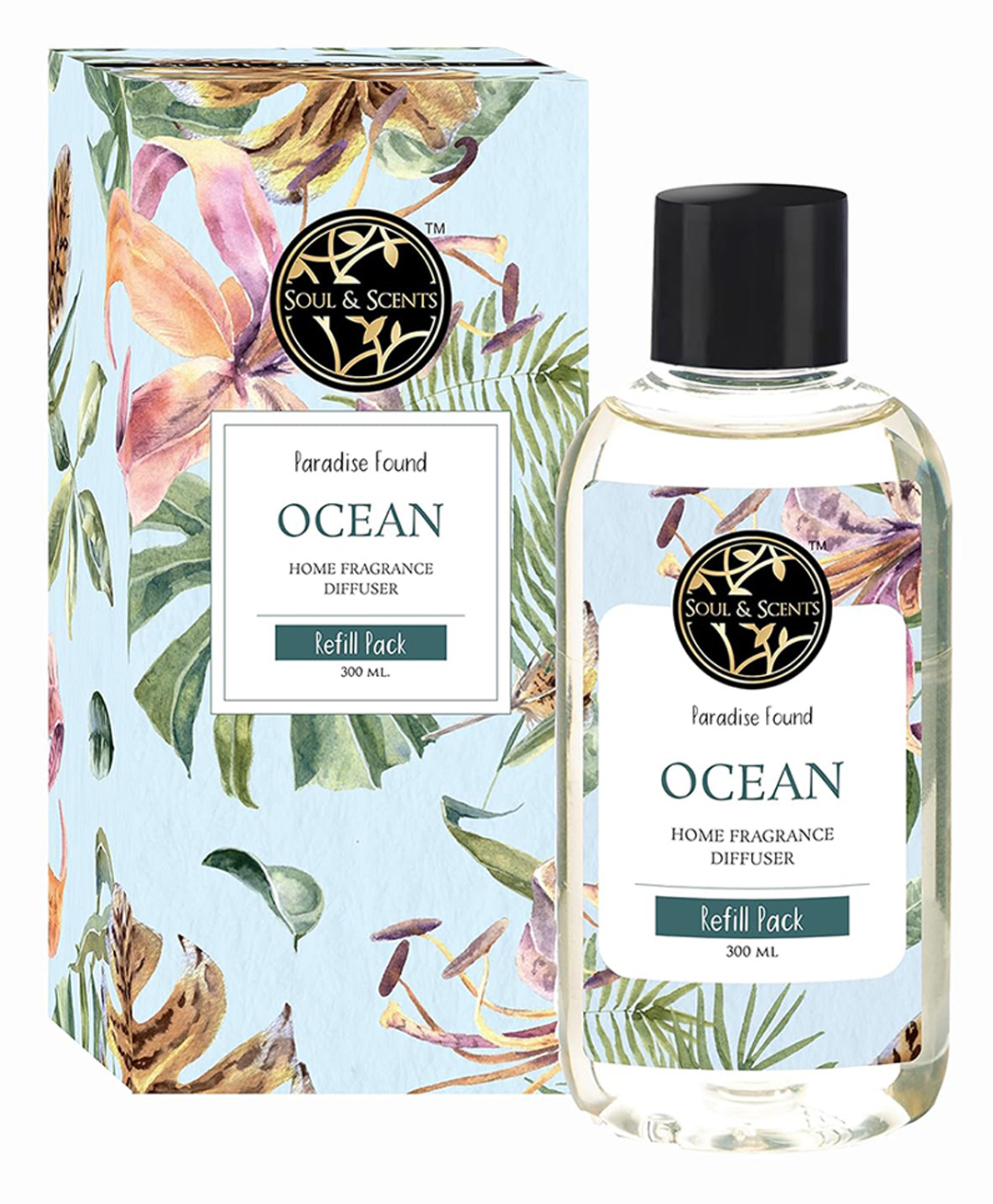Soul & Scents Ocean Fragrance 300 ml Reed Diffuser Refill with 12 Reed Sticks-image-47