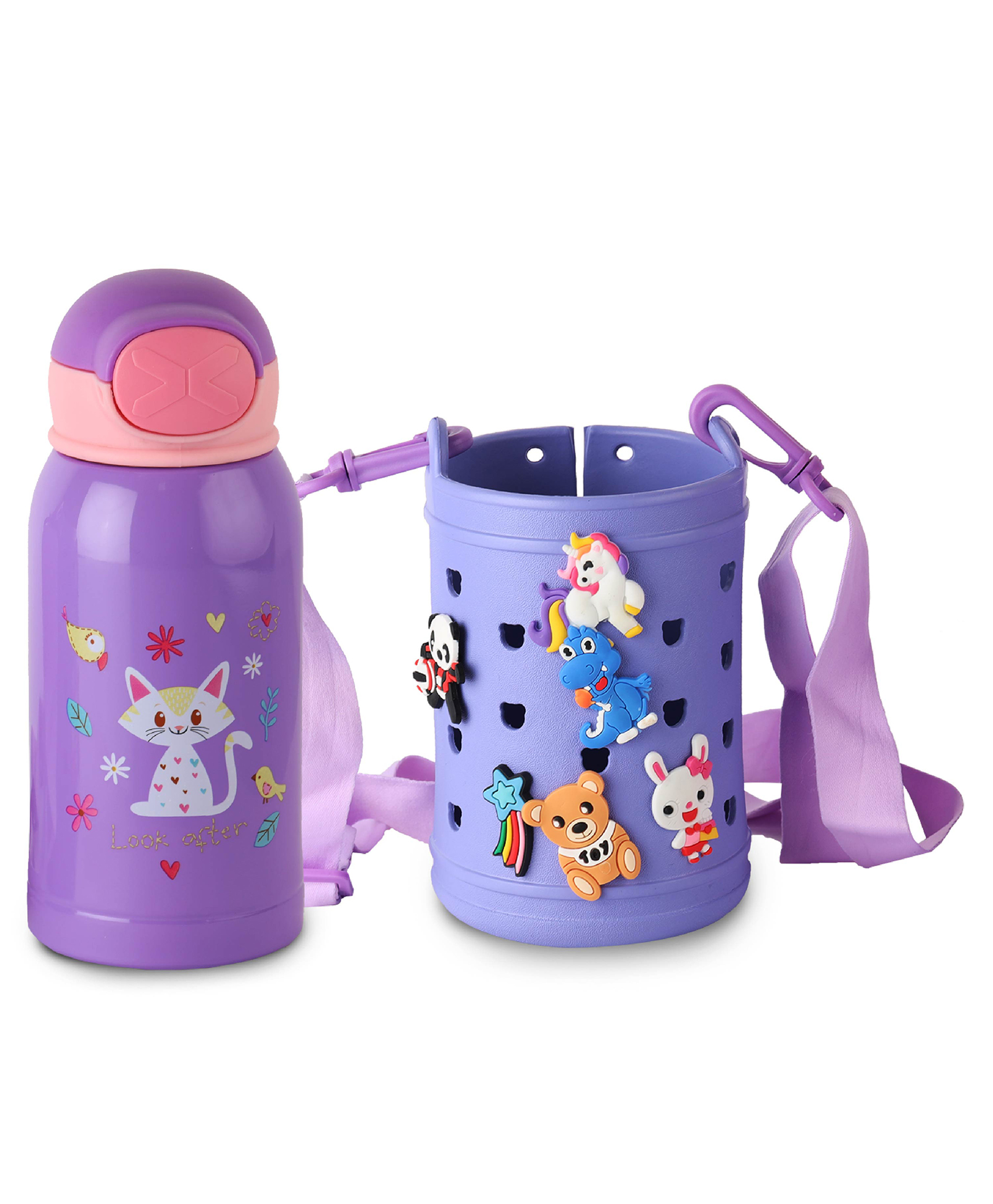 Cello Joytron Stainless Steel Water Bottle Purple-494 ml-image-29