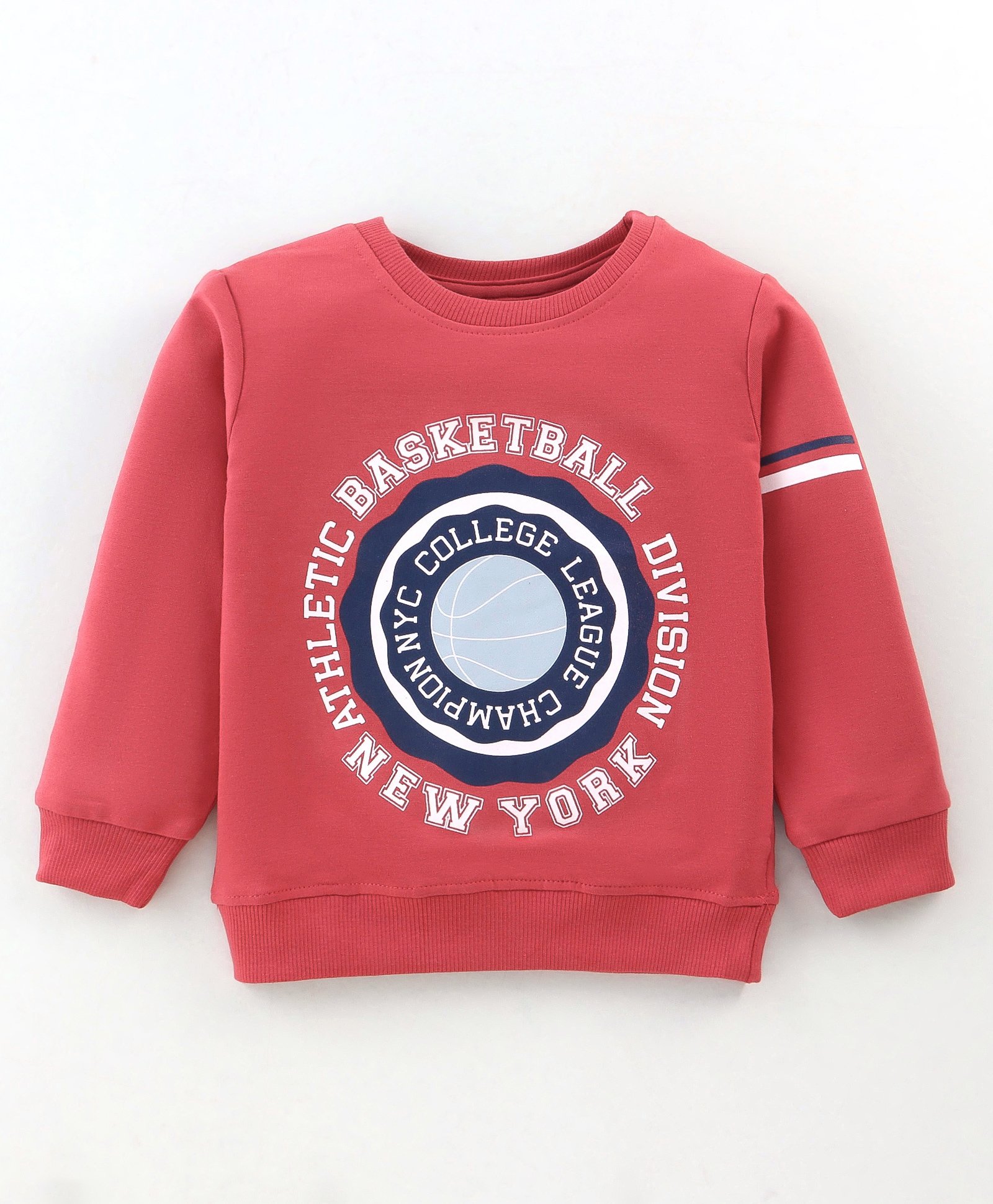 Cucumber Twill Knit Full Sleeves T-Shirt with Text Print - Mulberry-picture-27