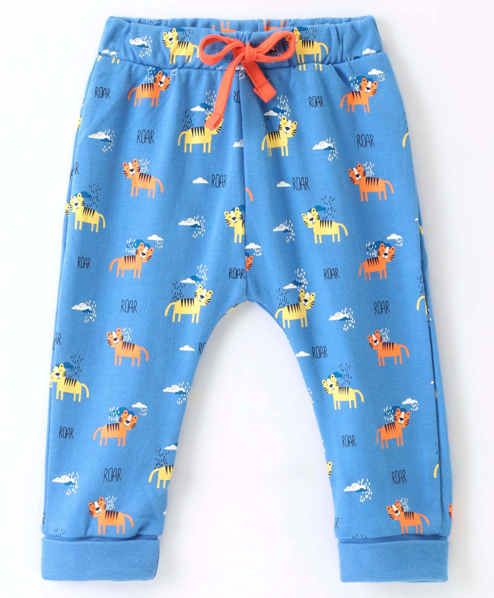 CUCUMBER  Interlock Knit Full Length Lounge Pant with Animal & Text Print - Blue-picture-22