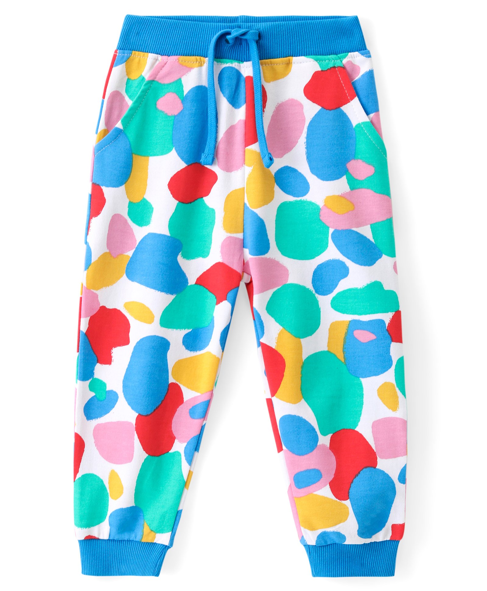 Babyhug Cotton Terry Full Length Lounge Pants Abstract Print - Multicolour-picture-12
