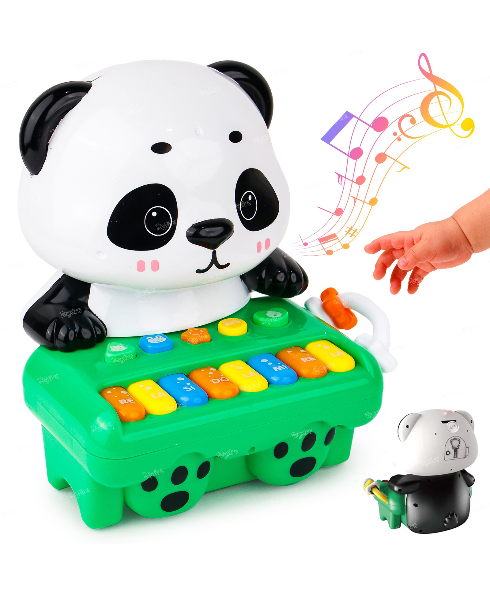 Toysire Panda Piano Musical Piano with Piggy Bank, Soothe The Baby & Wonderful Light Sound Music - Multicolor-image-42