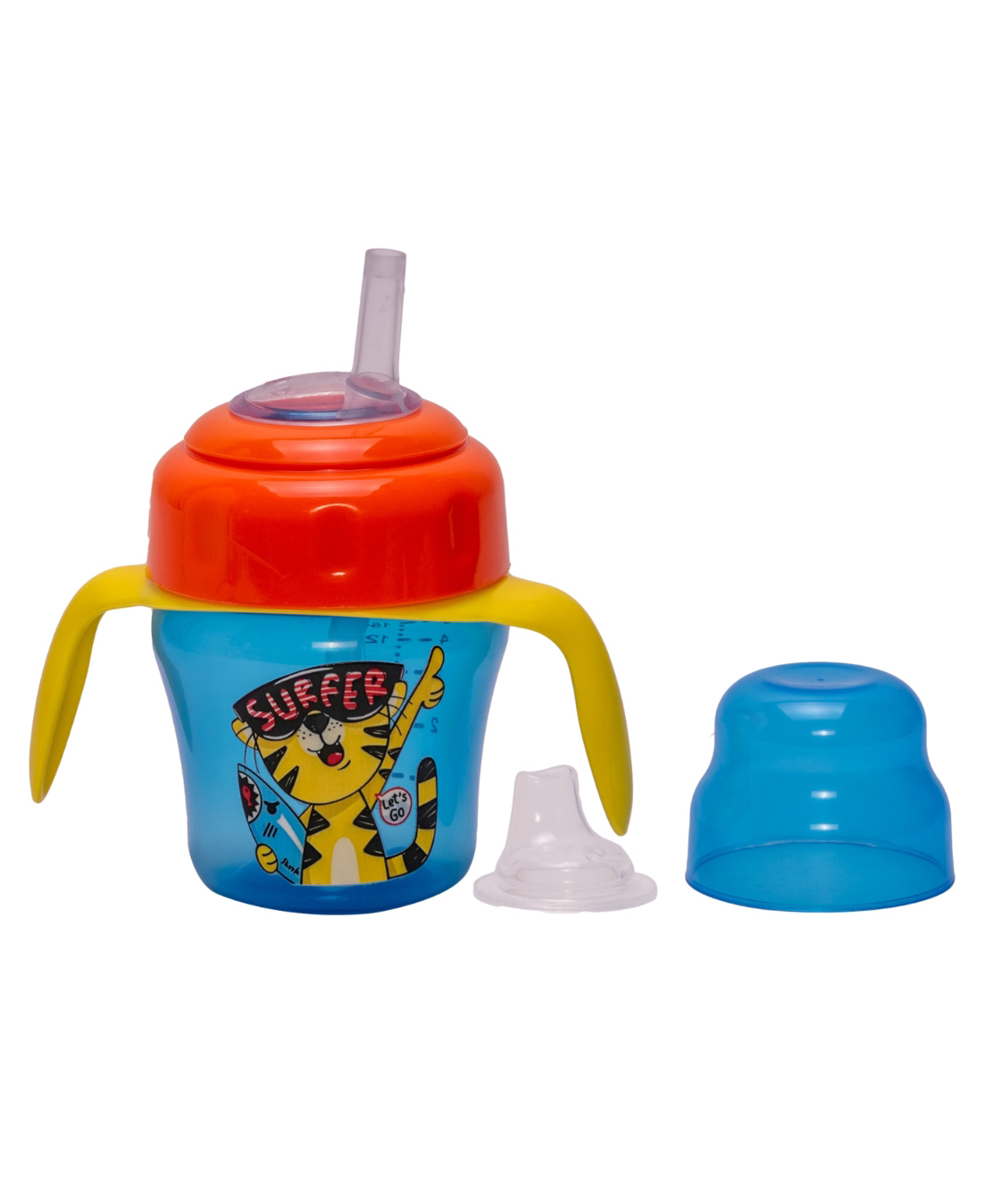 Adore Omega 2 Stage Spout & Straw Sipper with Twin Handle and Dust Free Cap -150ml- Surfer-image-6