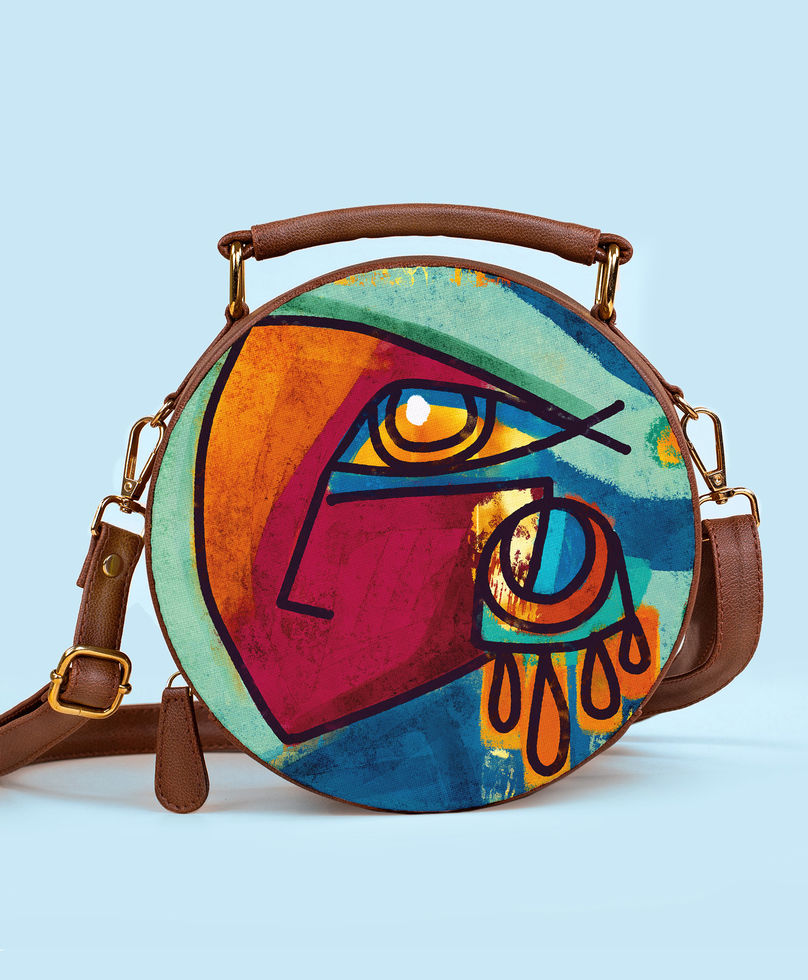Kalankit Sling Bags For Women | Stylish Travel Sling With Adjustable Strap | Printed Crossbody Shoulder Sling | Blue-image-33