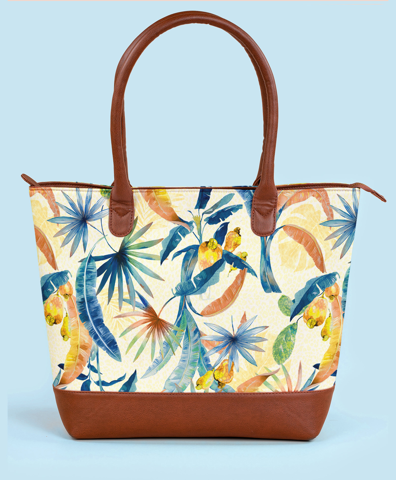 Kalankit Tote Bags For Women | Spacious Office Bag For Women | Designer Tote Bags With Compartments | White | floral-image-4