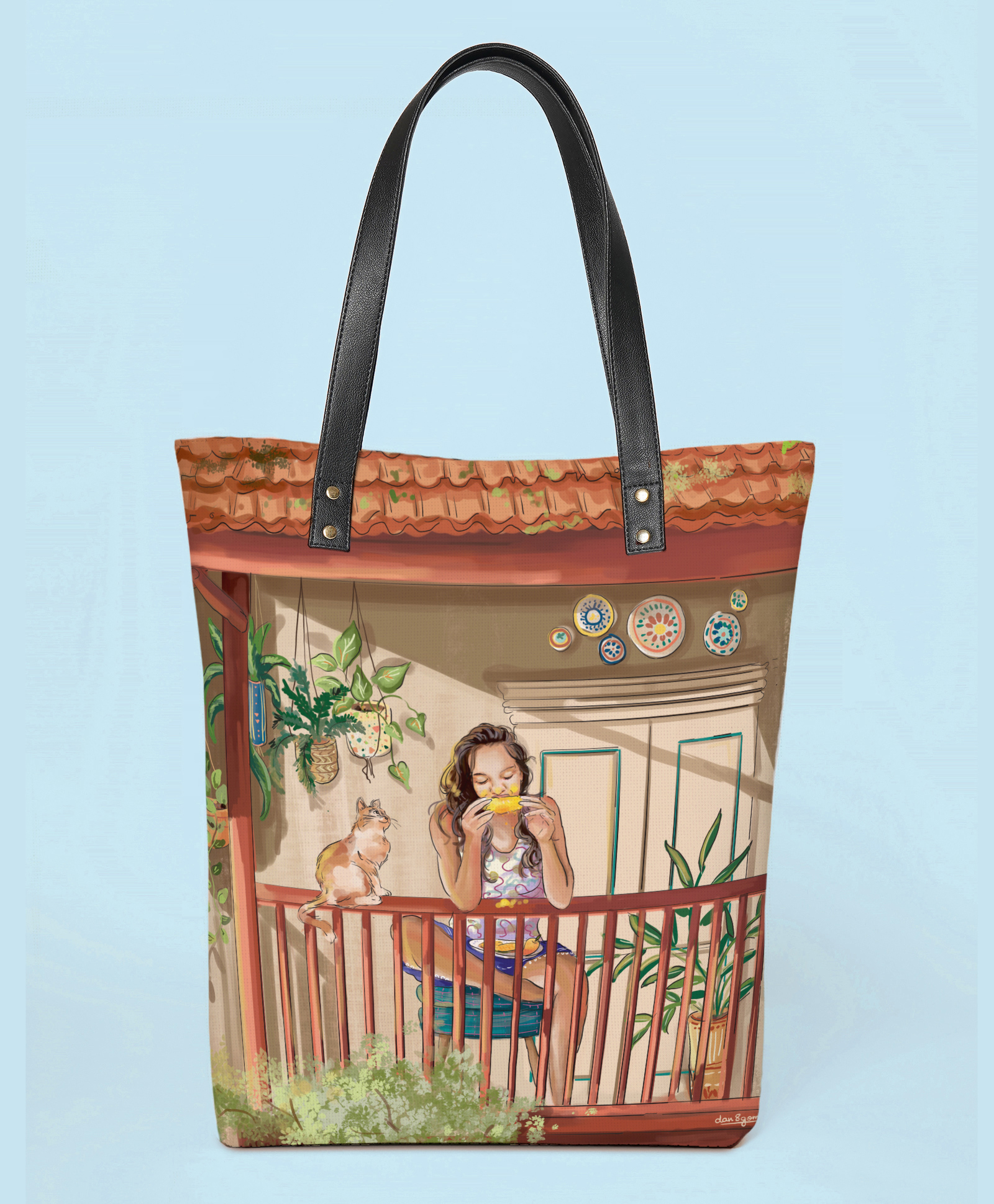 Kalankit Designer Tote Bags | Everyday Tote Bags For Women | Vegan Leather Printed Tote Bag For Work | brown | cat-image-2