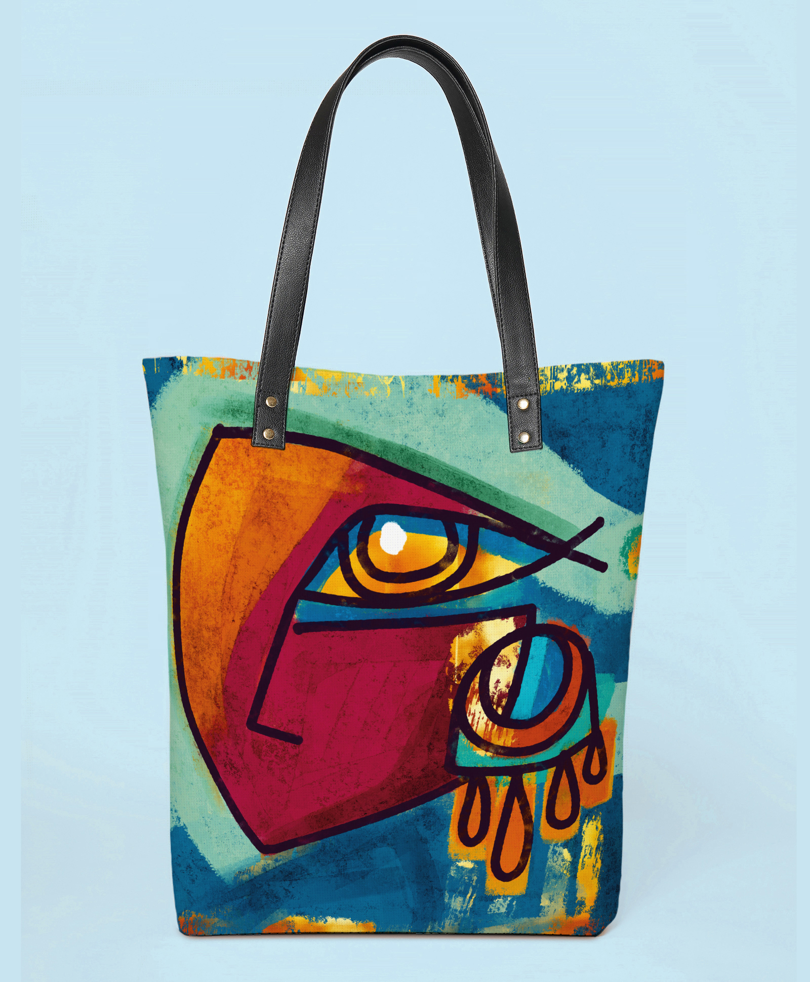 Kalankit Large Tote Bags For Women | Stylish Tote Bag For Everyday Use | Vegan Leather Spacious Tote Bags | multicolor-image-1