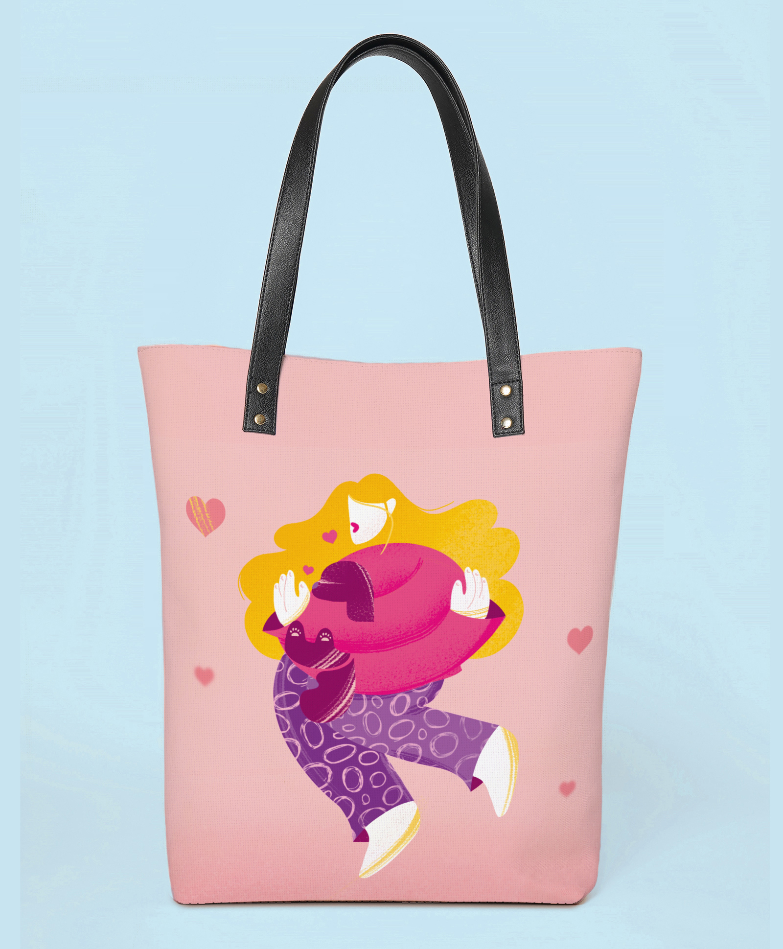 Kalankit Spacious Tote Bag | Everyday Tote Bags For Women | Printed Stylish Tote Bag For Women |Travel Tote Bags | pink-image-45