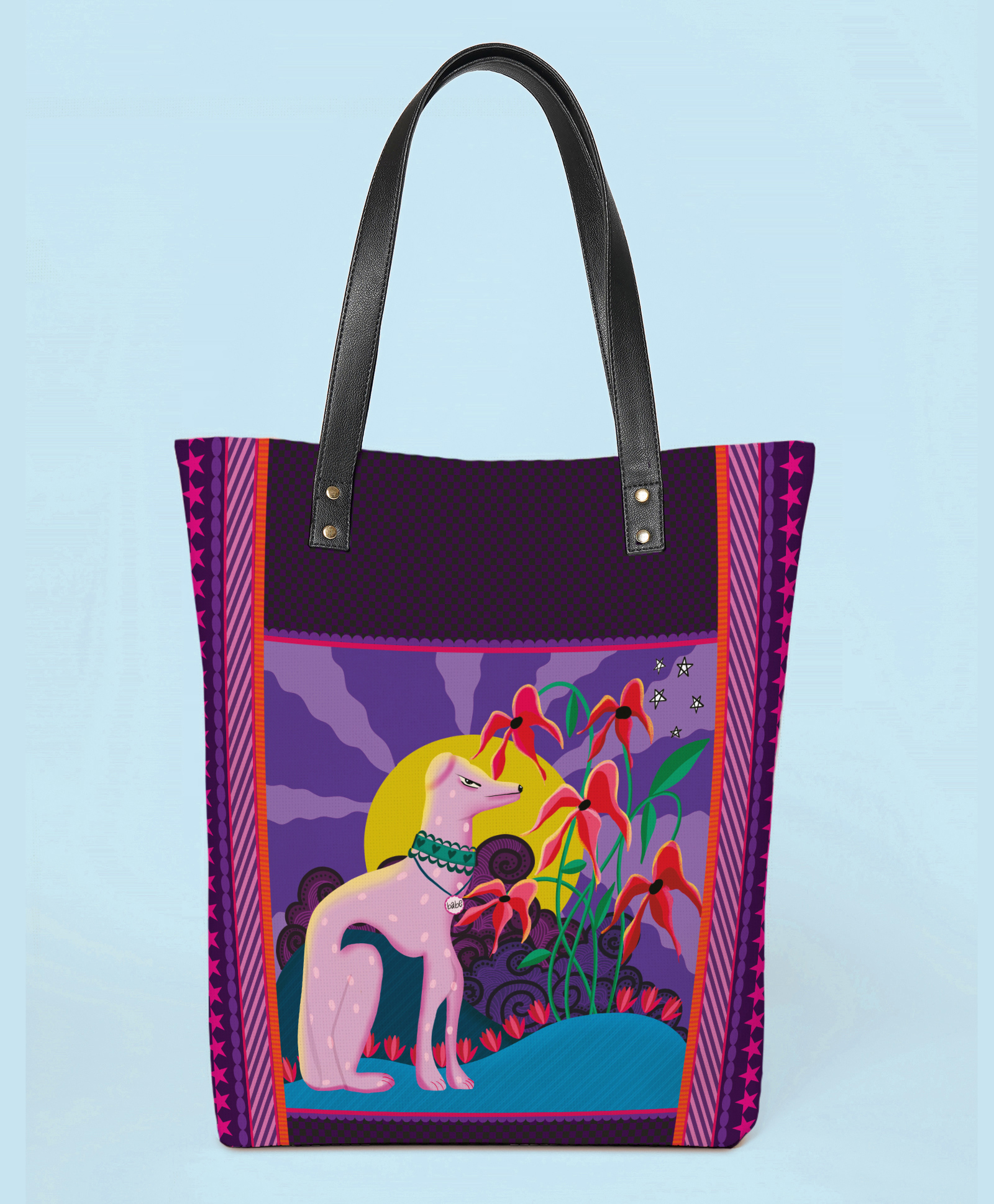 Kalankit Everyday Tote Bags For Women | Printed Designer Tote Bags For Women | Beach Tote Bags | multicolor | dog-image-45