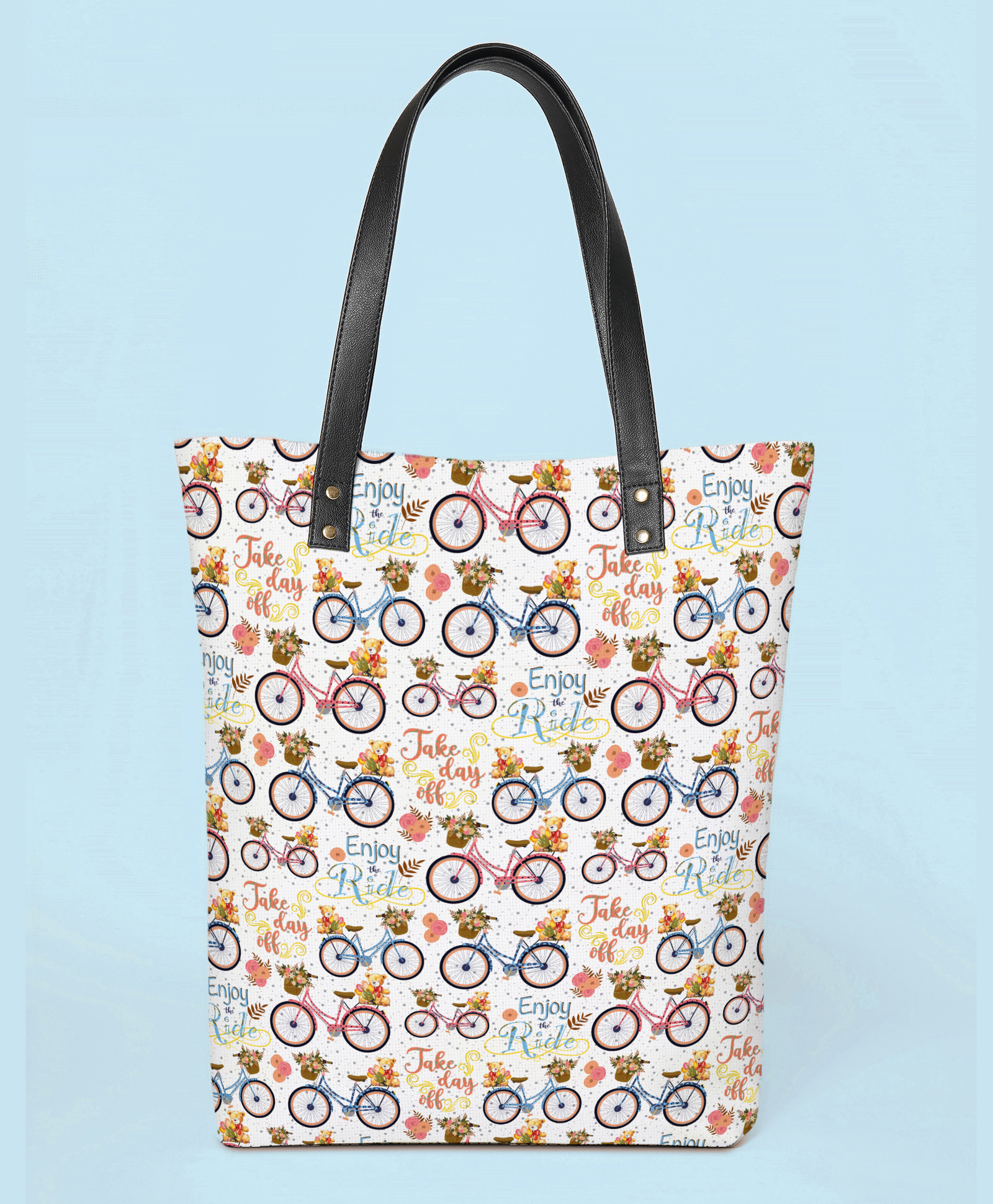 Kalankit Spacious Tote Bag | Everyday Tote Bags For Women | Printed Stylish Tote Bags |Travel Tote Bags | white-image-43