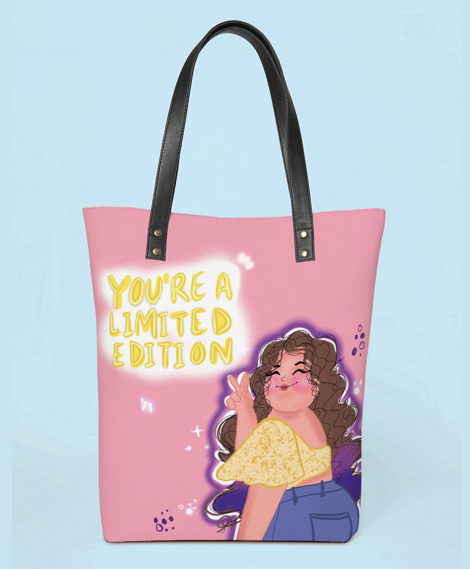 Kalankit Spacious Tote Bag | Everyday Tote Bags For Women | Printed Stylish Tote Bags For Women |Travel Tote Bags | pink-image-1