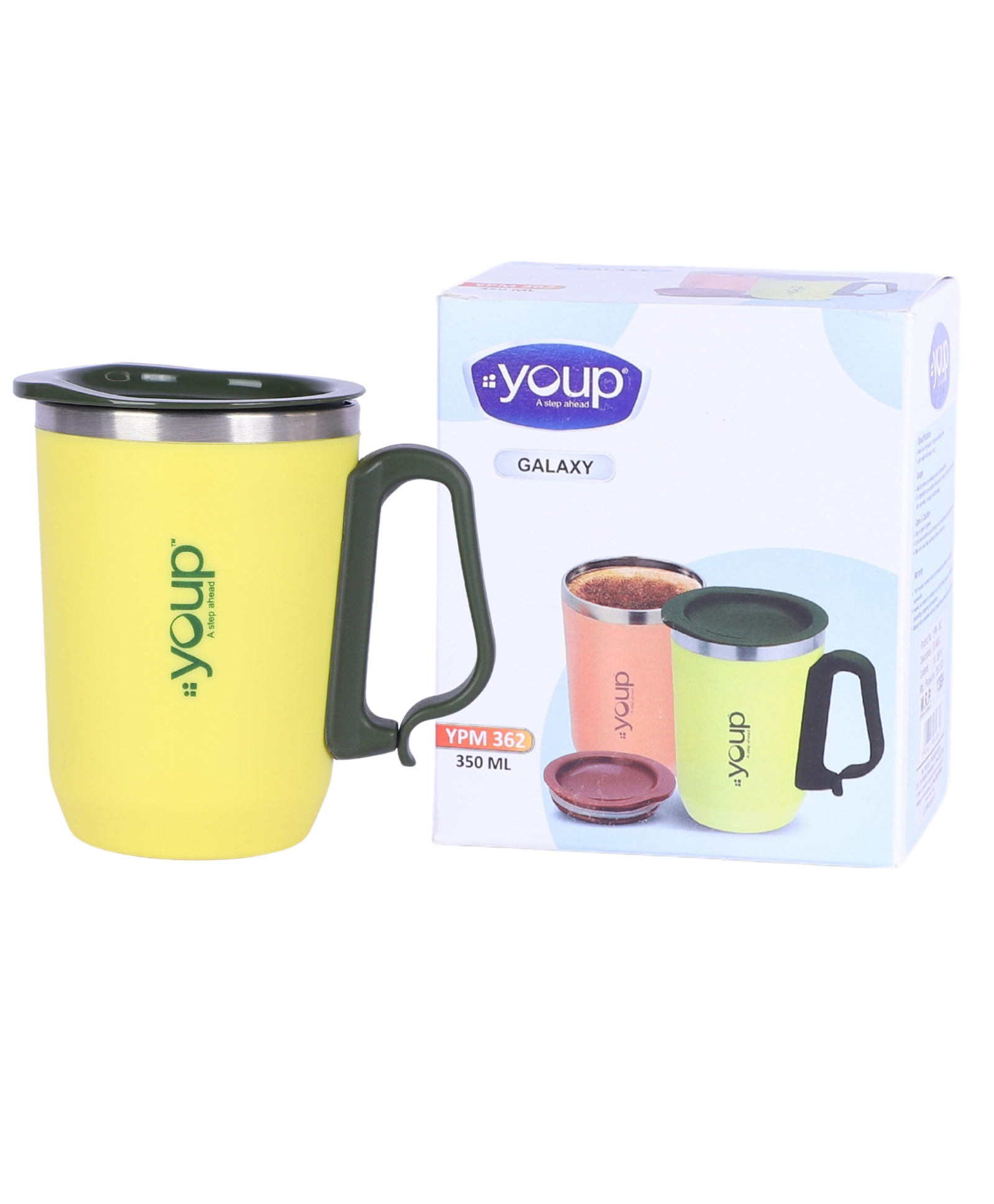 YOUP Thermosteel Lemon Green Color Coffee Mug GALAXY - 350 ml-picture-10