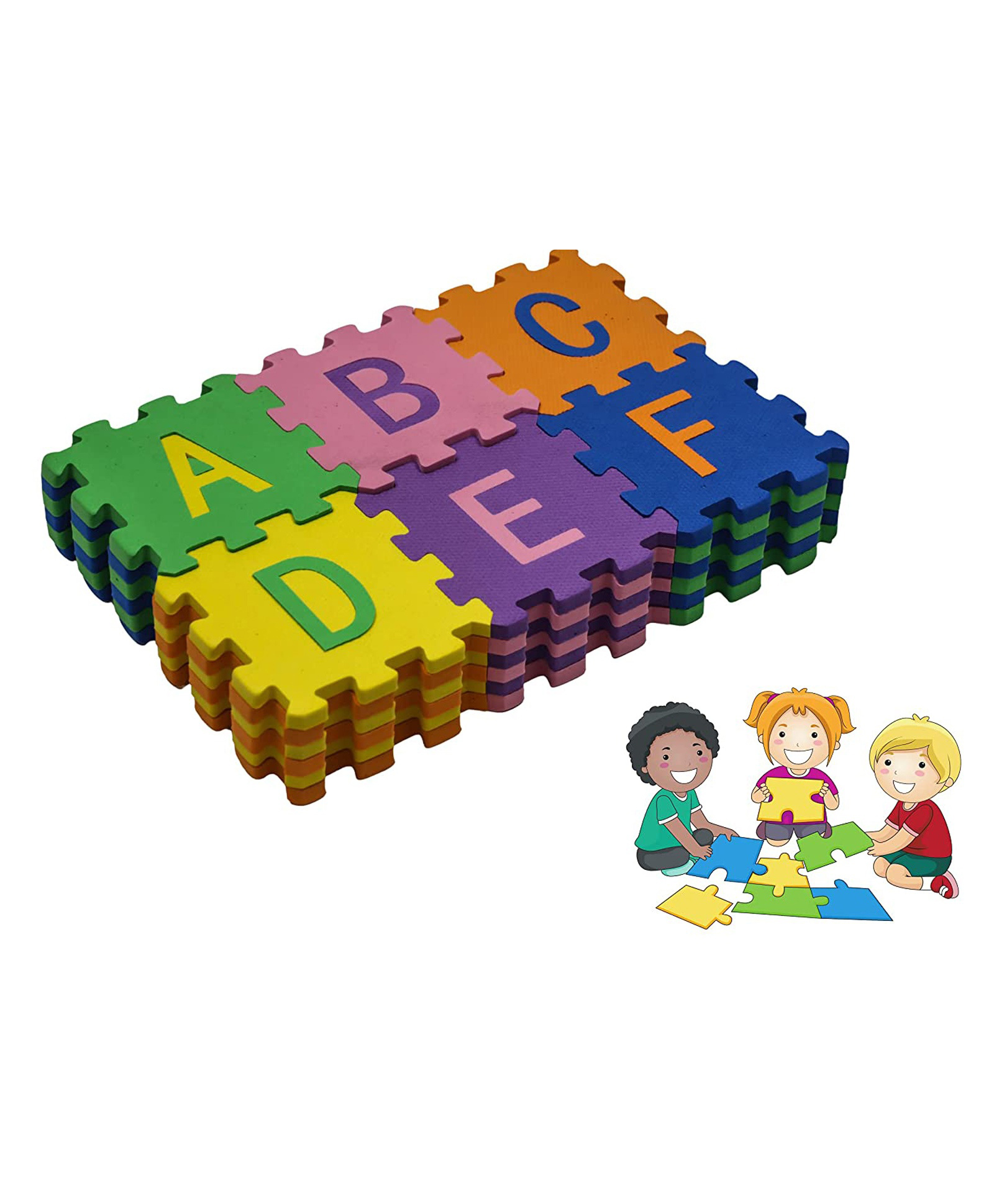 SANJARY EVA Alphabet Mat Puzzle 36pcs toy for kids -Color & Design May Vary-image-31