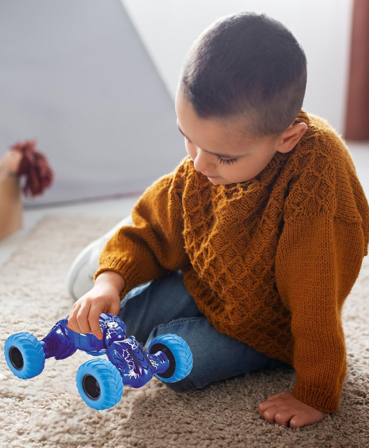 Sanjary Unbreakable Doubke sided Monster Telescopic Pull Back Car Toys for Kids- Color & Design May Vary-image-7