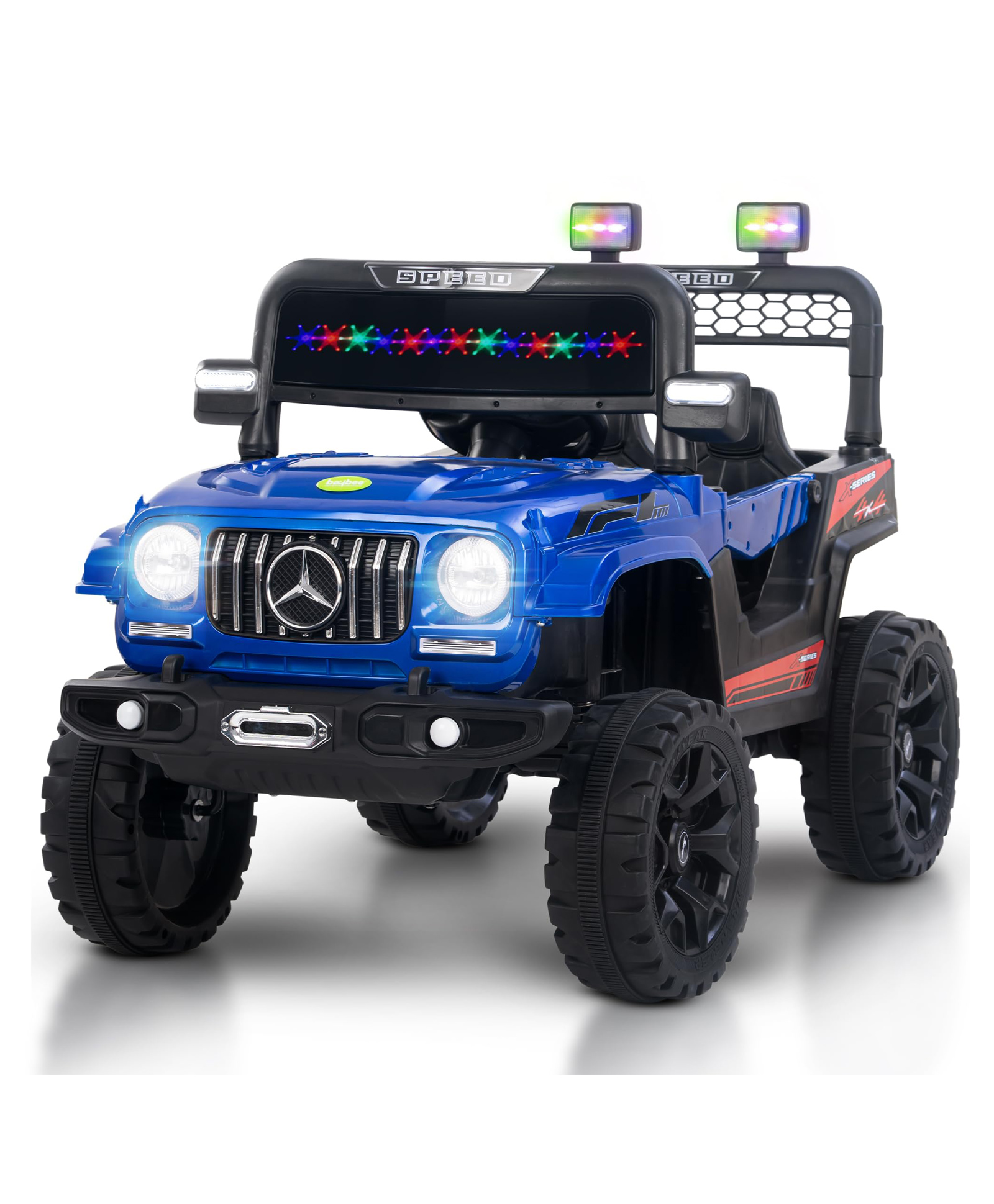 Baybee Maestro Battery Operated Ride on Electric Jeep Car for Kids | Ride on Baby Car with Music & USB, Kids Baby Big Car (Painted Blue)-image-12