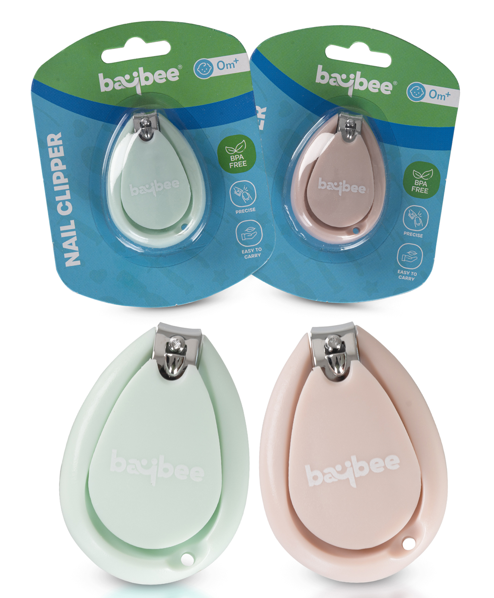 Baybee Baby Nail Clipper with Magnifier Safety Nail Cutter Toddler Infant Scissor Manicure Pedicure Care Pack of 2 Blue Grey-image-44