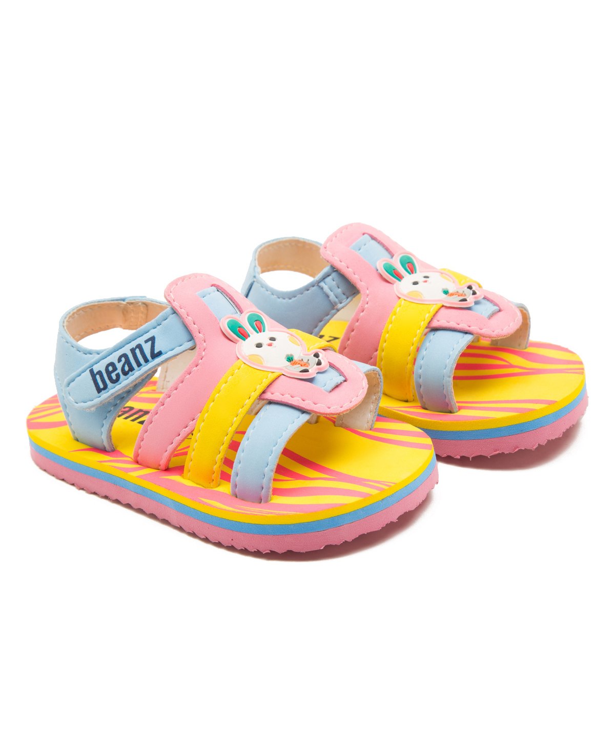 Beanz Rabbit Detailed Velcro Closure Sandals - Multi Color-picture-43
