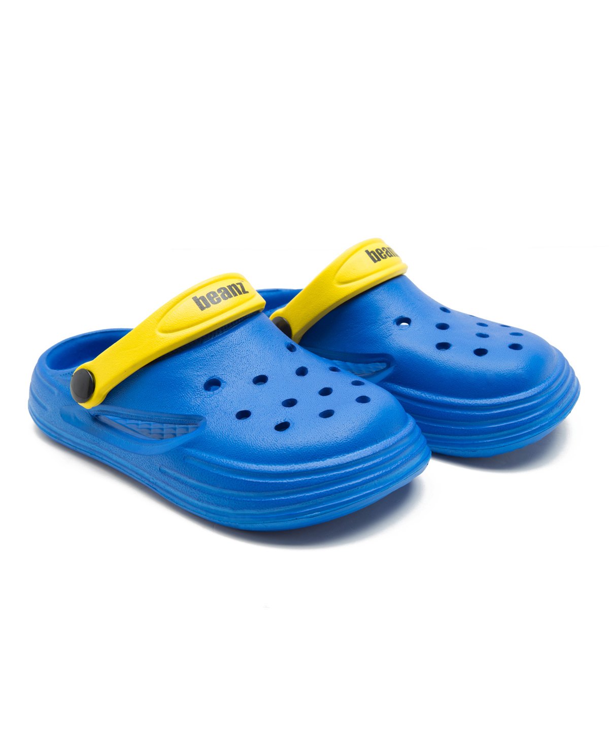 Beanz Perforated Clogs - Royal Blue & Yellow-picture-26