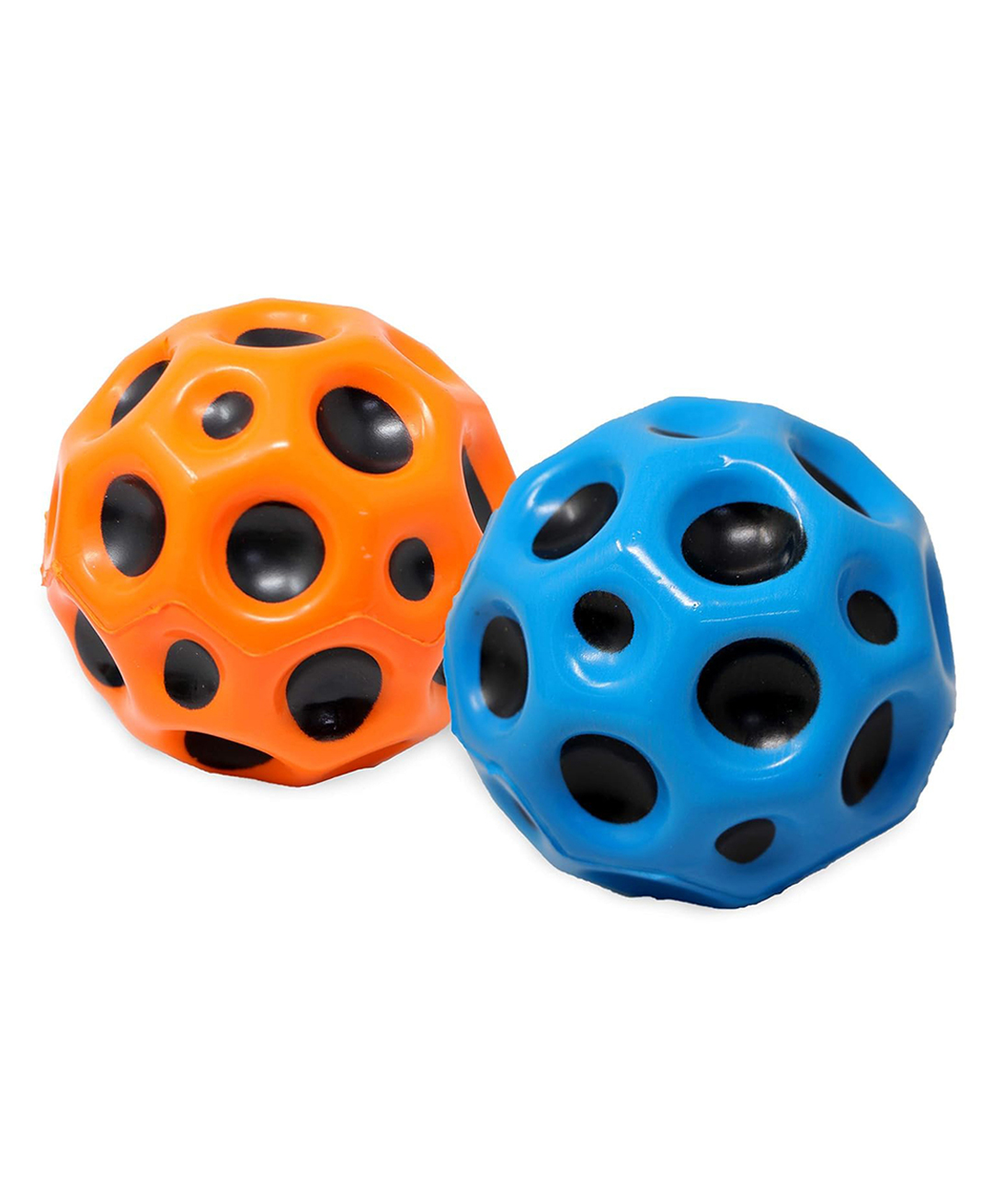 Planet of Toys Crazy Bounce Moon Ball For Kids | Super Bouncing Meteor Space Rubber Ball for Kids Indoor and Outdoor Play - Multicolor (2PCS)-image-47