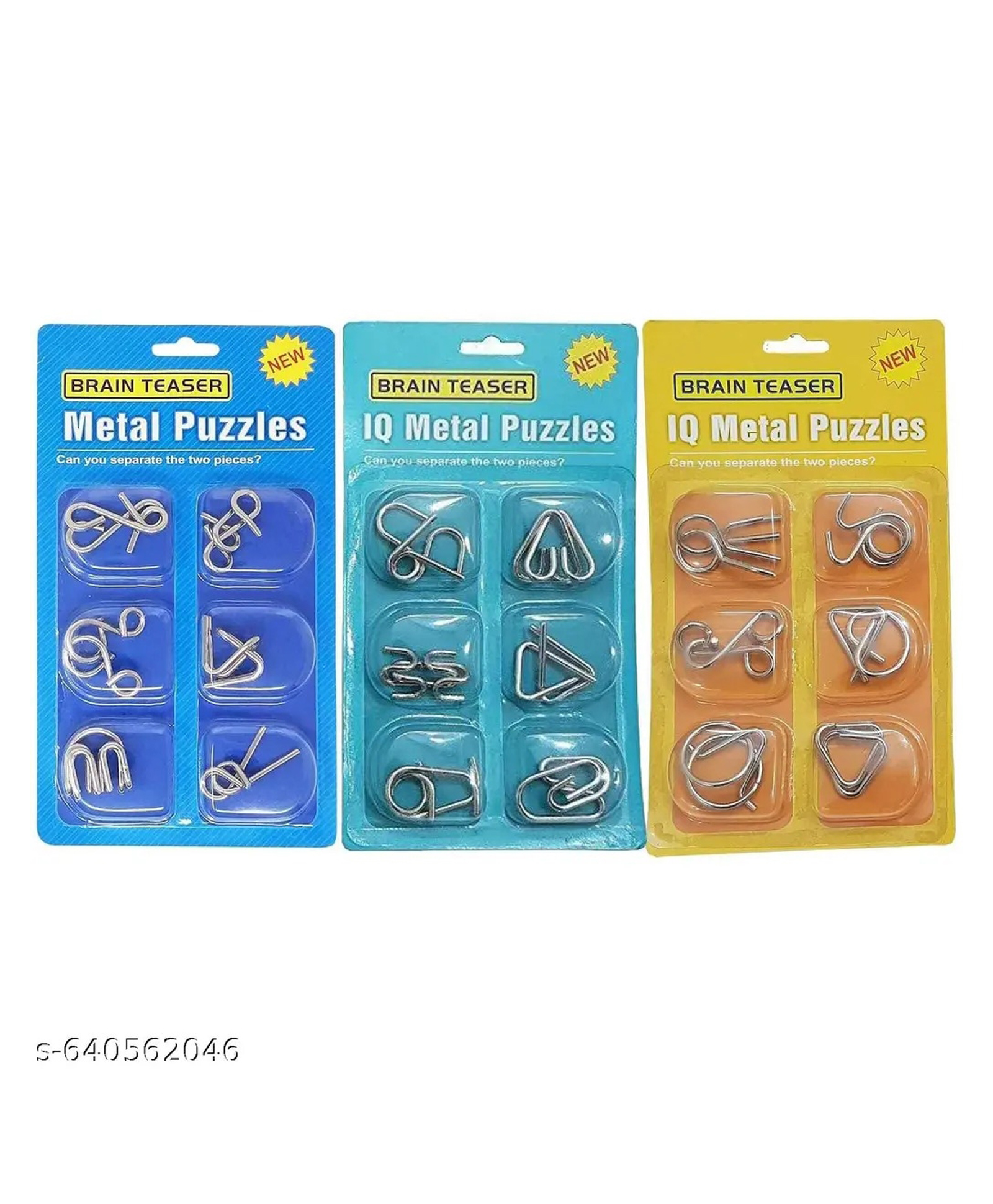 PLUSPOINT Assorted Metal Wire Disentanglement Puzzle Set for Gifts and Party Favors 18 Piece-picture-24