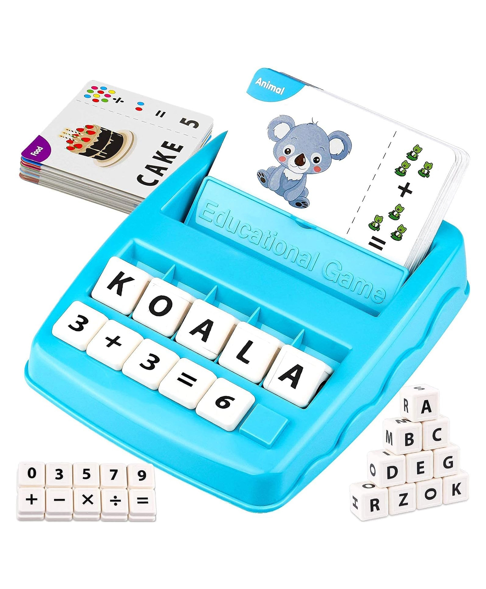 PLUSPOINT Educational Game of Learning Words with Flash Cards 2 in 1 Matching Letter and Number Games for Boys and Girls Sight Words Recognition Kindergarten Teaching Tools Preschool 3-8 Years Old-image-38