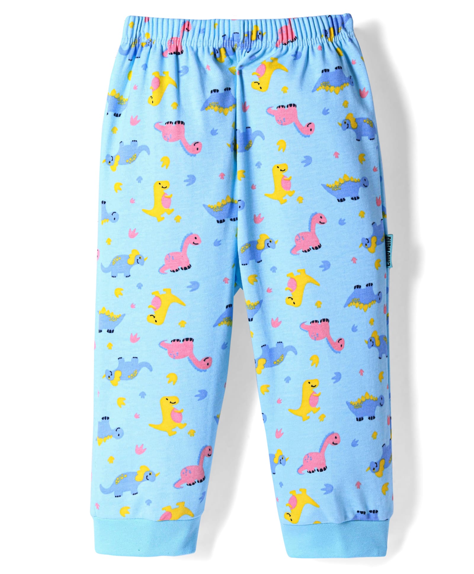 Child World Interlock Knit Full Length Lounge Pants With Dino Print - Sky Blue-picture-33