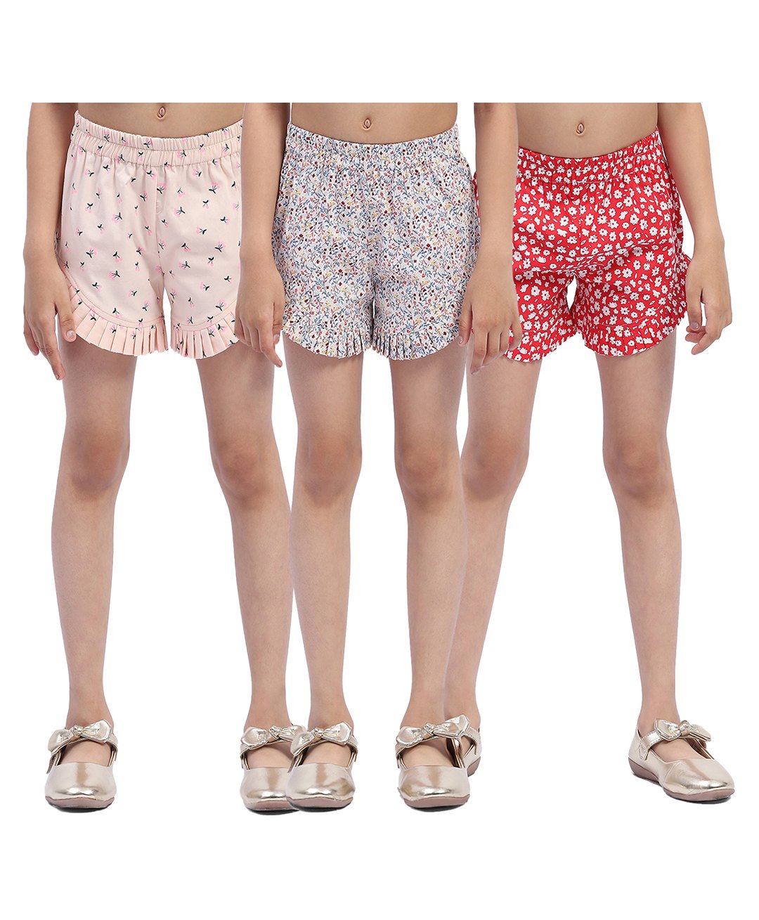 Shilpshakti Pack Of 3 Cotton Floral Printed Shorts - Multicolored-picture-26