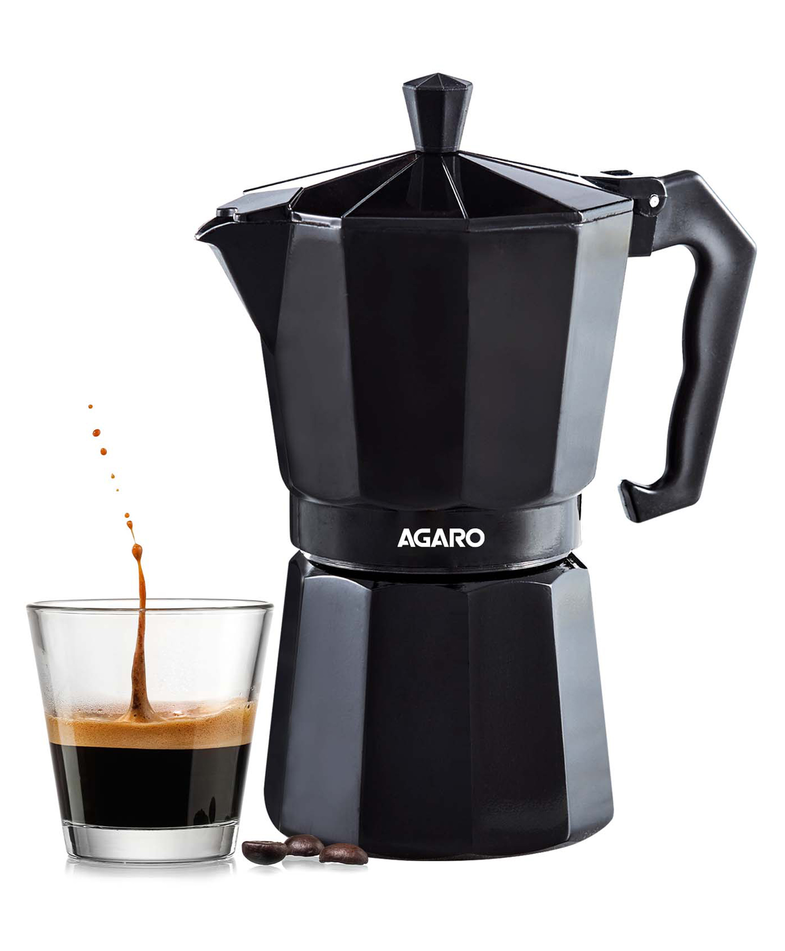 AGARO Classic Moka Pot, Stovetop  Espresso and Coffee Maker, 240 Ml, Aluminium Built, Italian Mocha, Cuban Café Brewing, Black-picture-16