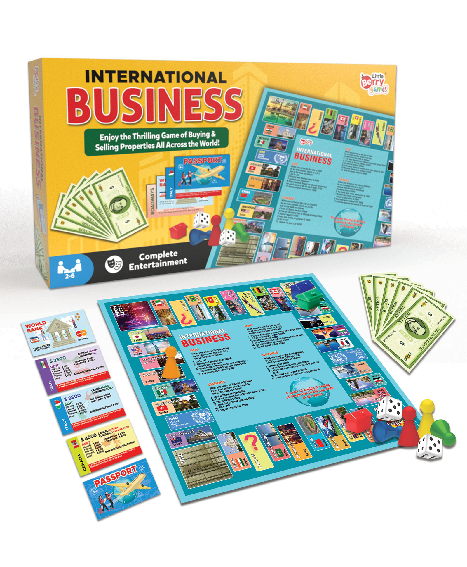Little Berry International Business Board Game for Kids & Adults - Multicolour