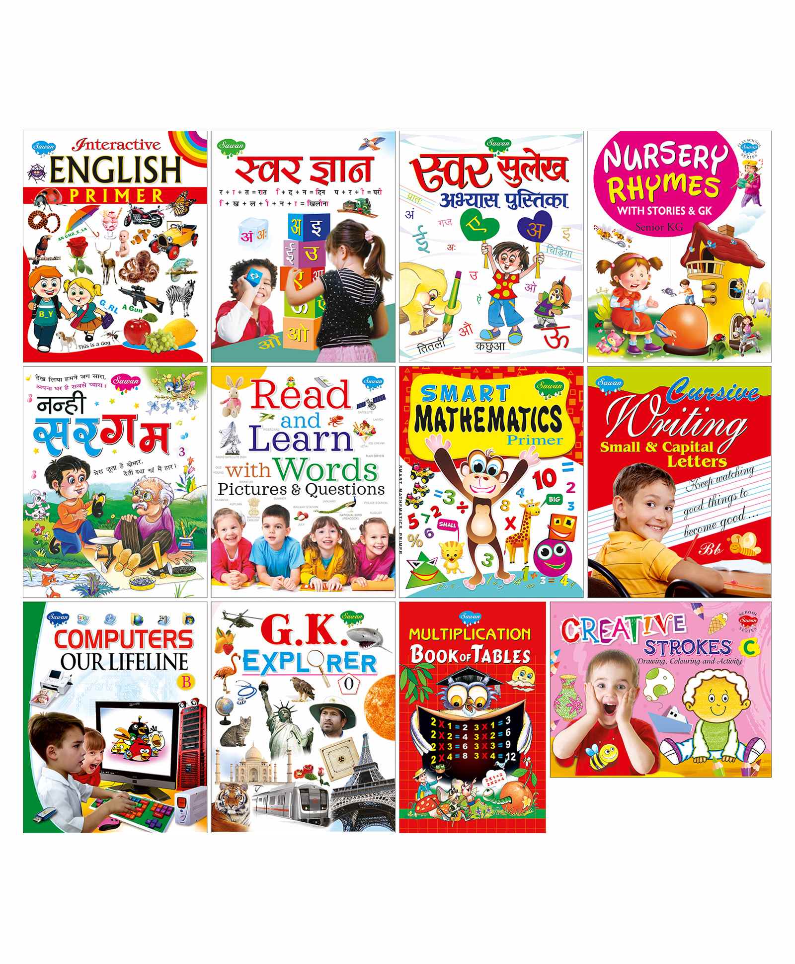 Complete Set for UKG Pre-School Books for Upper Kindergarten Set of 12 Books - English & Hindi-image-18