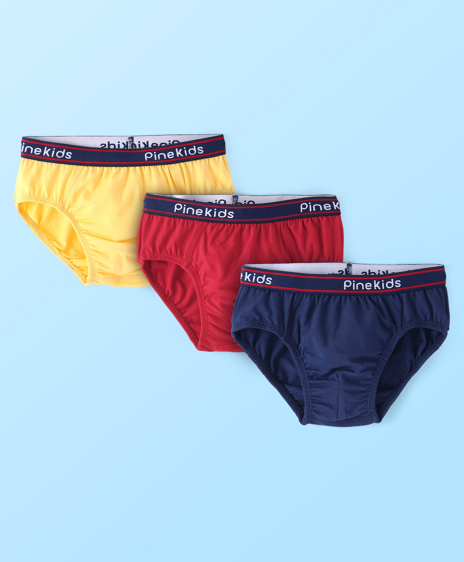 Pine Kids Cotton Lycra Knit Briefs Pack of 3 (Color & Print May Vary)-image-45