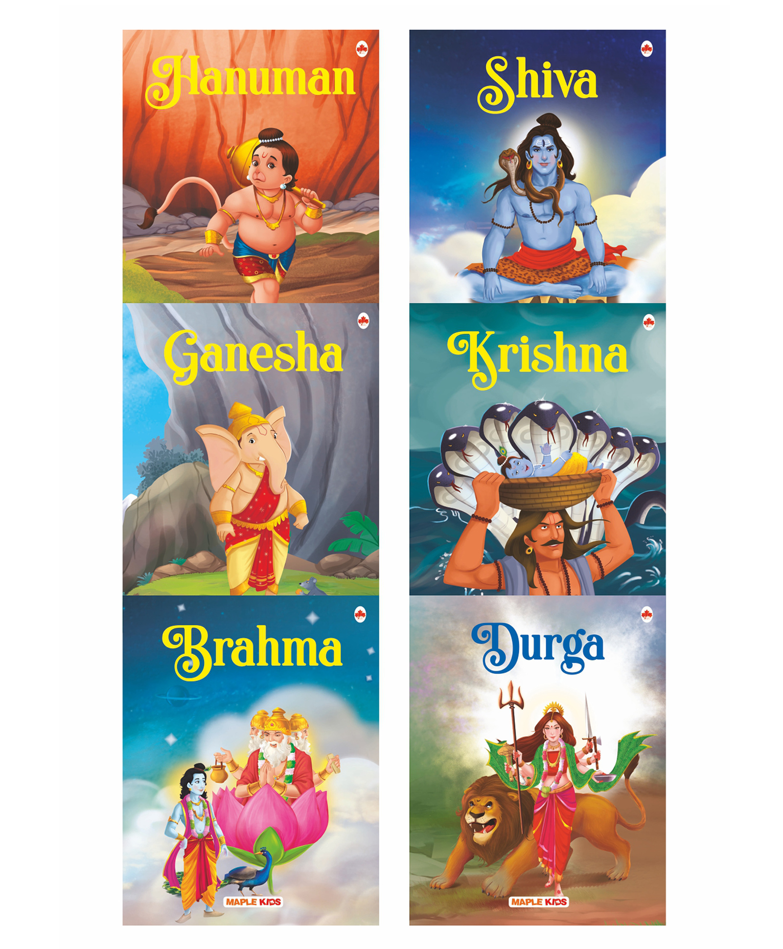 Maple Press My First Mythology Tales (Illustrated) Set of 6 Books - Story Book for Kids - Ganesha, Krishna, Hanuman, Brahma, Maa Durga, Shiva - English-picture-11