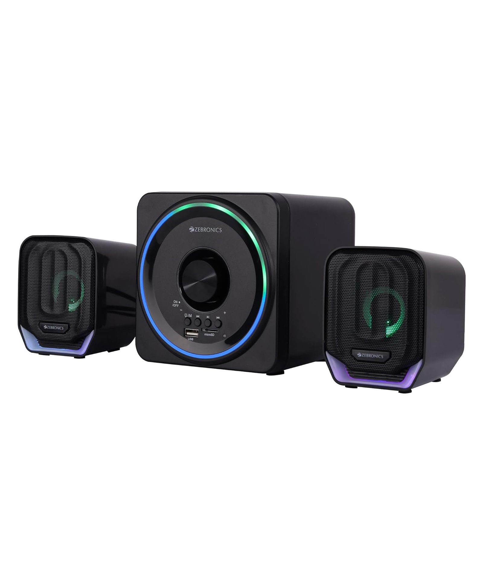 ZEBRONICS Pluto 2-2.1 Channel Desktop Speaker -Black-image-8