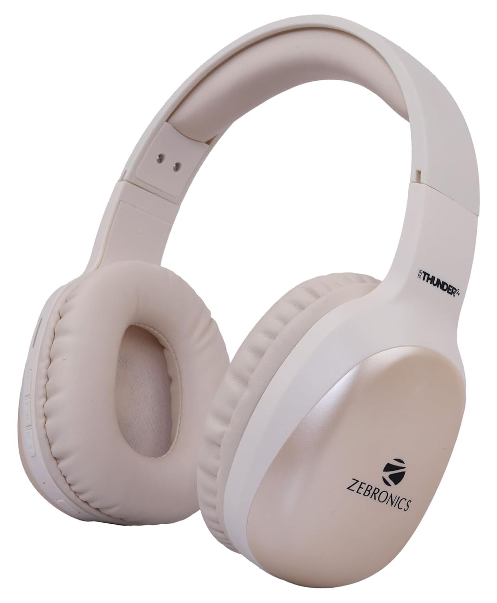 ZEBRONICS Thunder PRO Over Ear Wireless Headphone-Beige-image-3