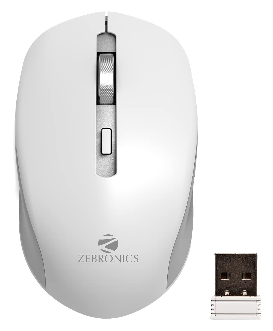 ZEBRONICS Zeb-Jaguar Wireless Mouse-White+Grey-picture-5