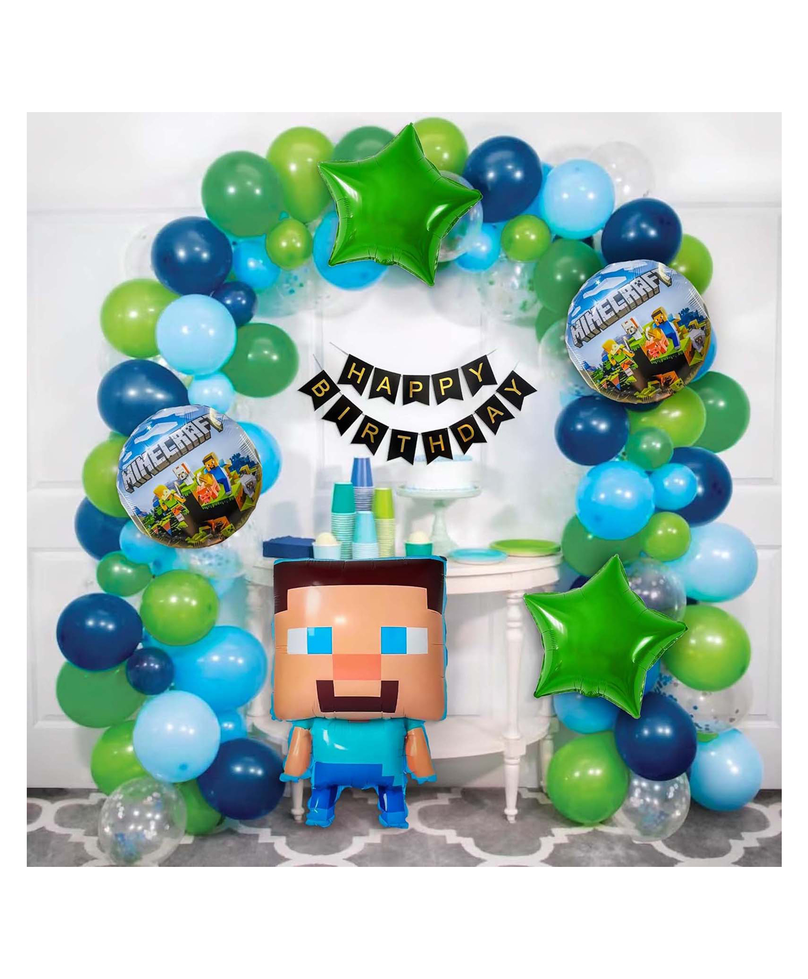 Special You Minecraft birthday decorations, birthday decoration items with multicolor Balloons, Minecraft Foil Balloons, birthday theme decoration for boys, theme birthday decoration - 68pcs