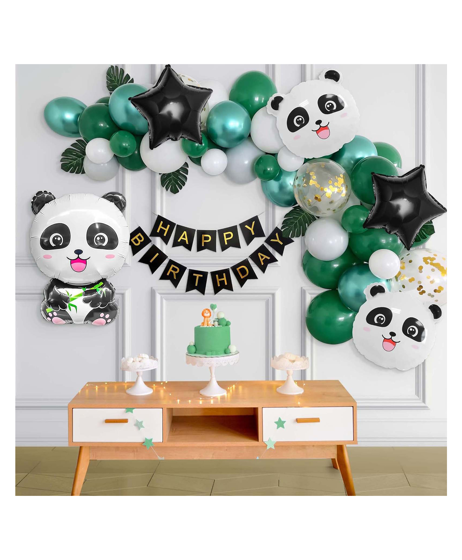 Special You Panda Theme birthday Decorations items foil balloon ,jungle theme birthday decoration items with Metallic balloons for Decoration ,Birthday decoration items for boys, foil balloons -41 pcs-image-34