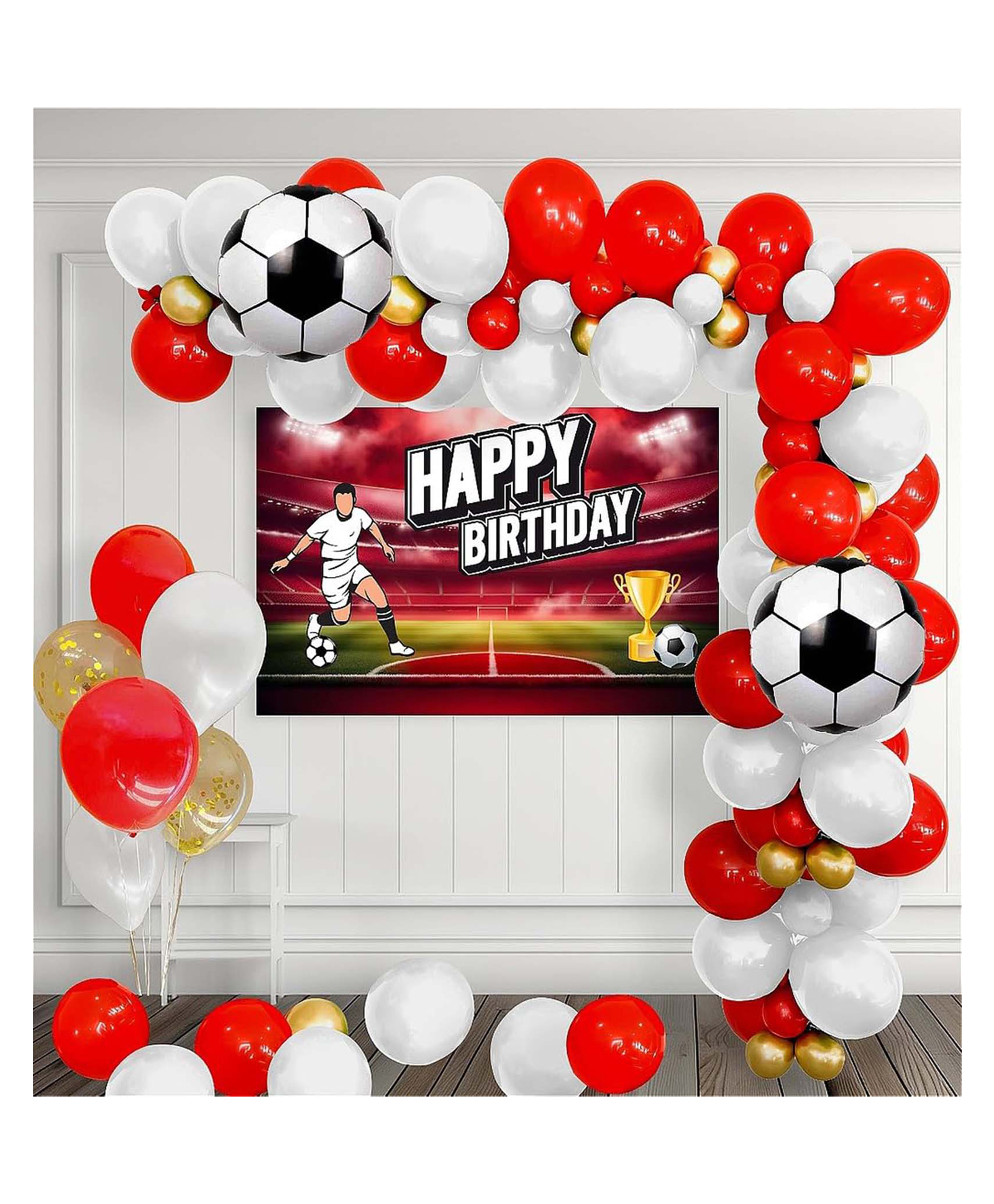 special you Specialyou Football Theme Birthday Decoration Items for Boys, Men| Soccer Theme Birthday Decoration Items, Football Balloons for Decoration, Kids Birthday Decorations,Red balloons for decor-54 pc-picture-12