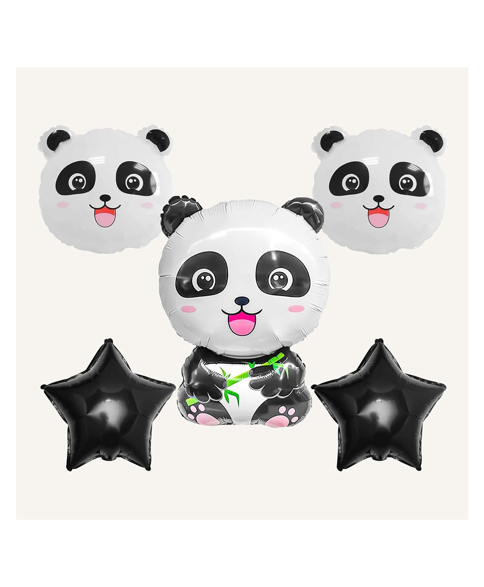 SpecialYou panda foil balloon for jungle theme birthday decoration items for girls & boys with Star & panda foil balloon panda theme birthday decoration, animal theme birthday party decorations- 5 Pcs-image-41