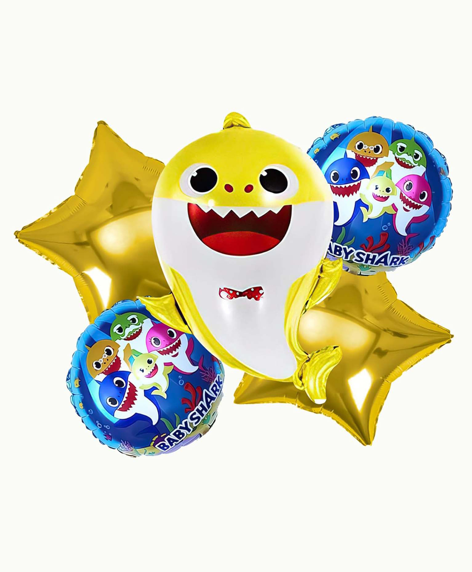 Special you Baby shark foil balloon kit with large baby shark foil balloon, stars and round printed foil balloon for baby girl and boy for birthday, Theme party decoration pack of 5-image-48