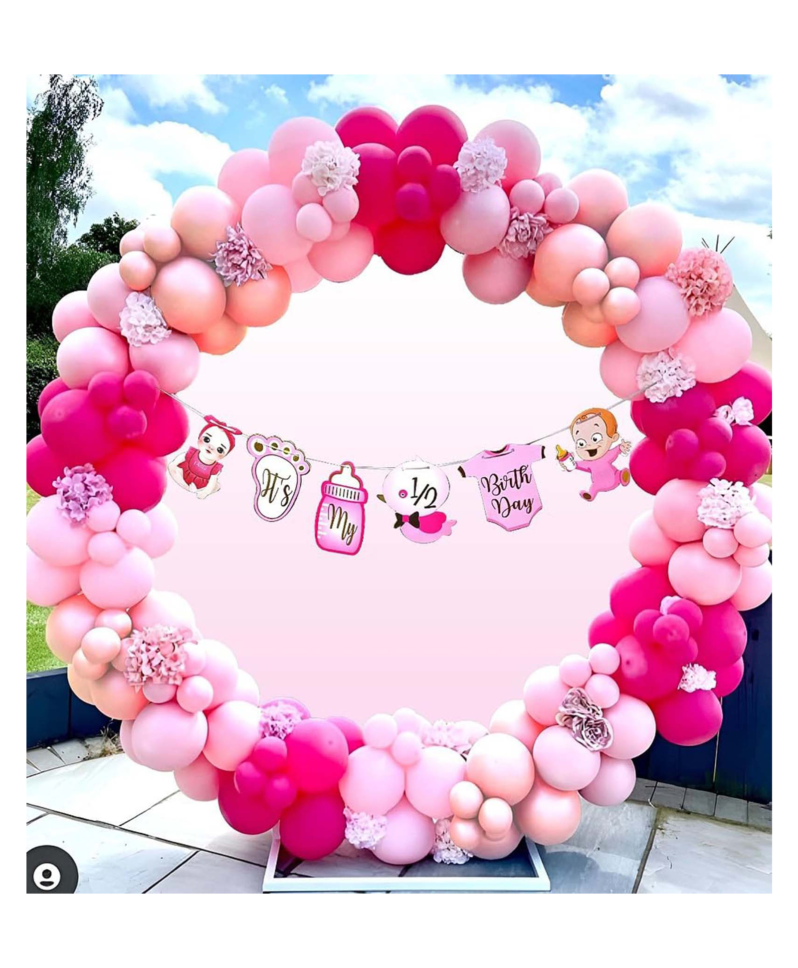 Special You It's my half birthday decoration for baby girl with pink balloons |6 months birthday decoration items for kids , balloons for decoration | balloons for birthday decor - 73 items-image-3