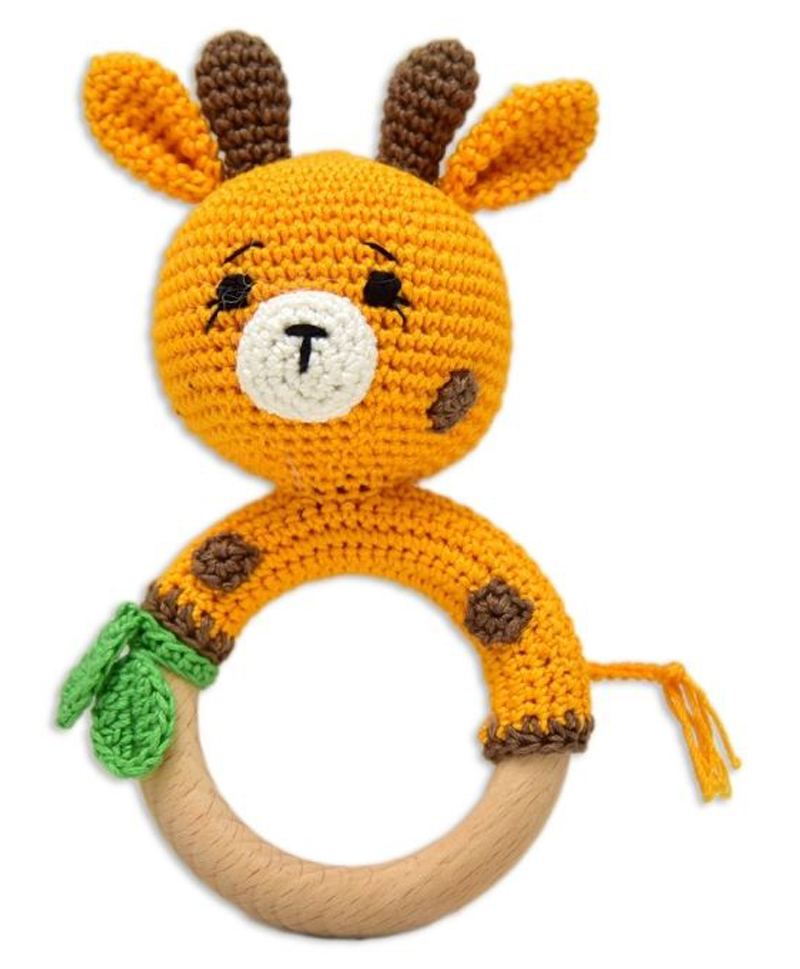 Happy Threads |  Giraffe Rattle | Adorable| Rattle| For Babies | Gifting-picture-42