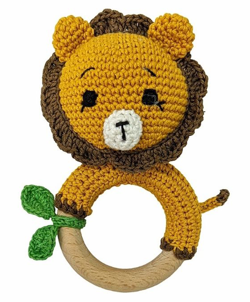 Happy Threads | Lion  Rattle | Adorable| Rattle| For Babies | Gifting-picture-25
