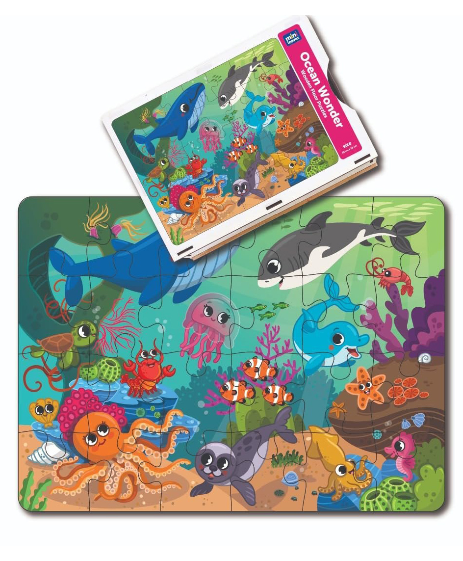 minileaves Mini Leaves 24 Piece Ocean Wonders Jigsaw Puzzle - Educational Toys for Kids 3+ Years-picture-13